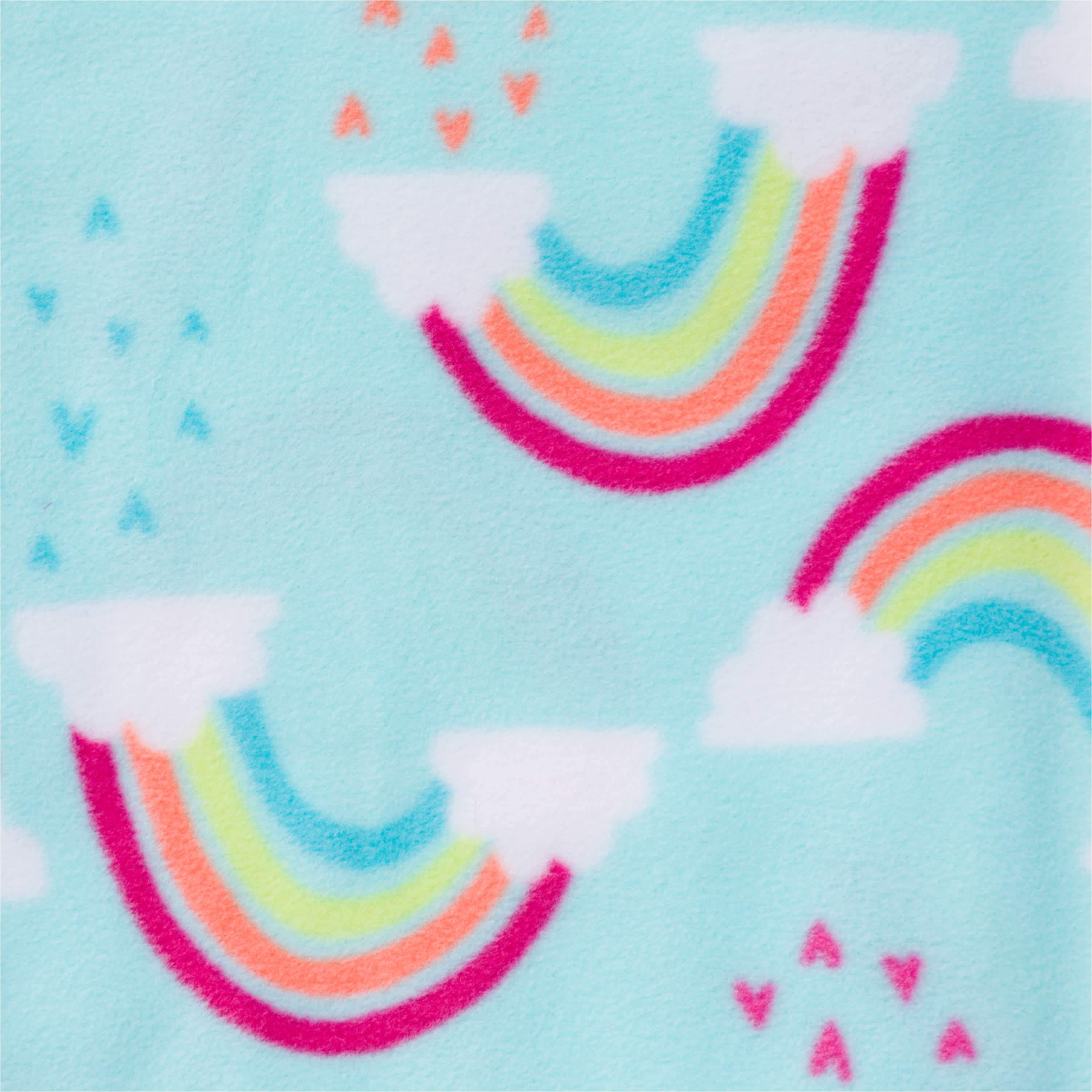 2-Pack Baby & Toddler Girls Rainbow Fleece Pajamas - Image 6