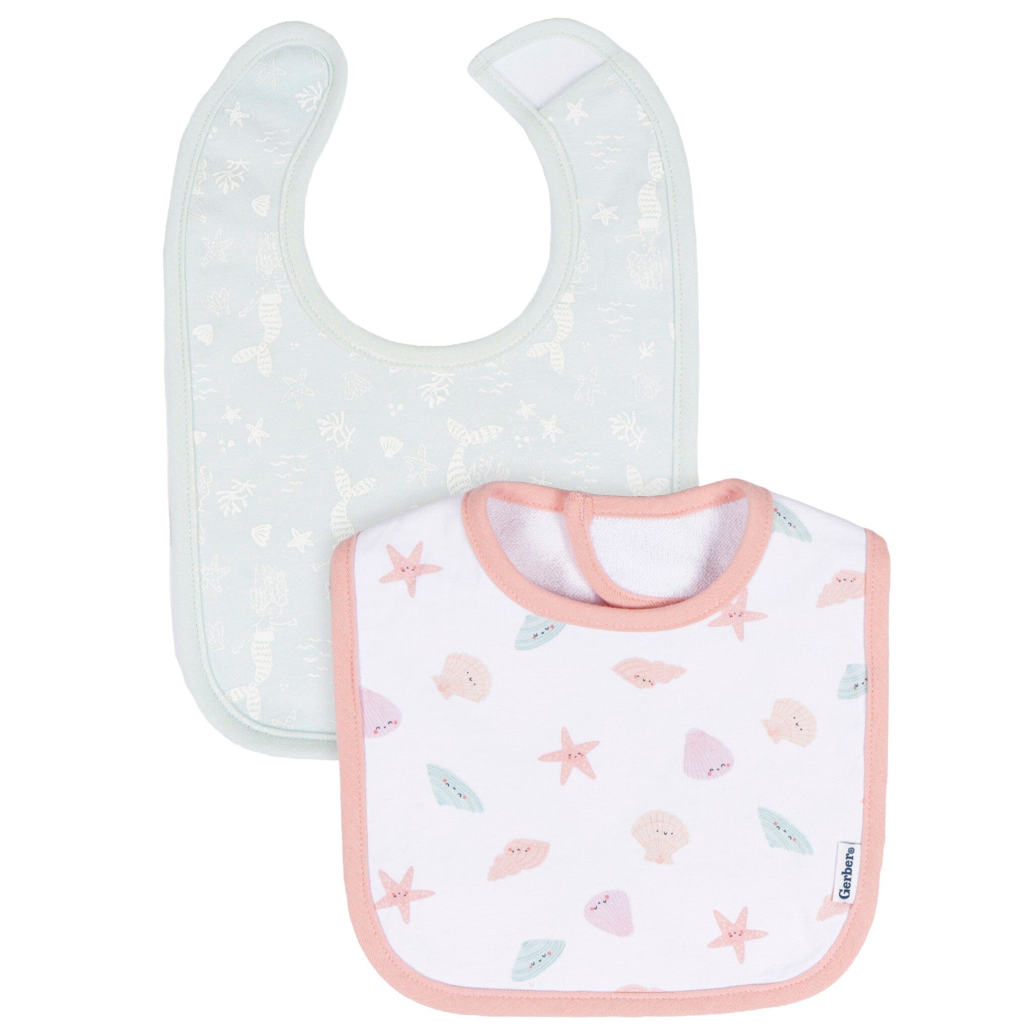 2-Pack Baby Girls She Sells Sea Shells Dribbler Bibs