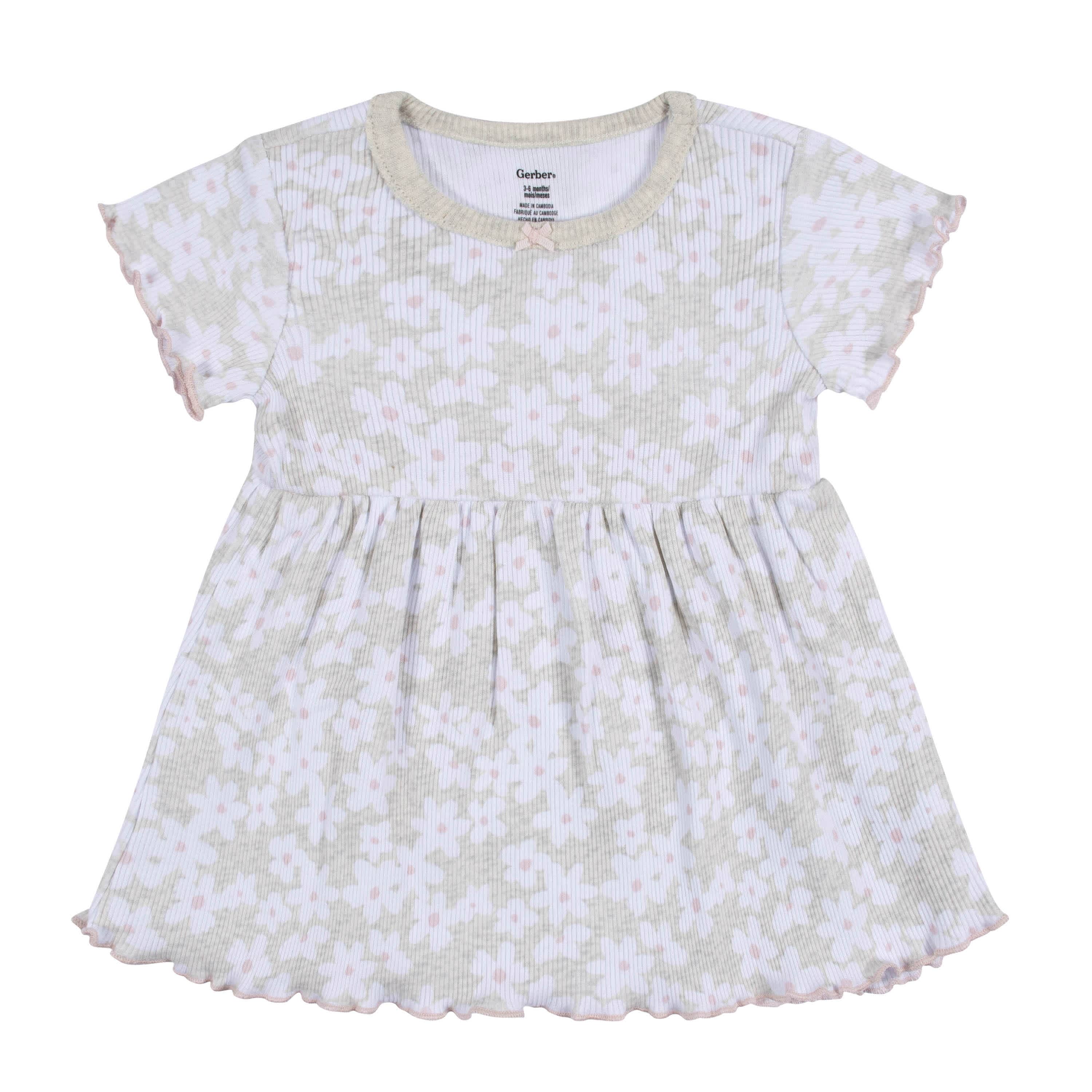 2-Pack Toddler Girls Sweet Florals Short Sleeve Cotton Dresses - Image 7