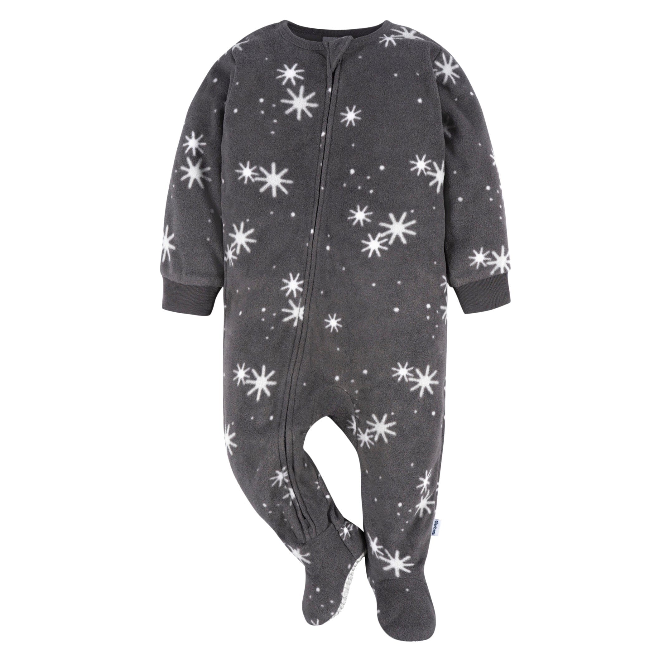 2-Pack Baby & Toddler Neutral Grey Penguins Fleece Pajamas - Image 2
