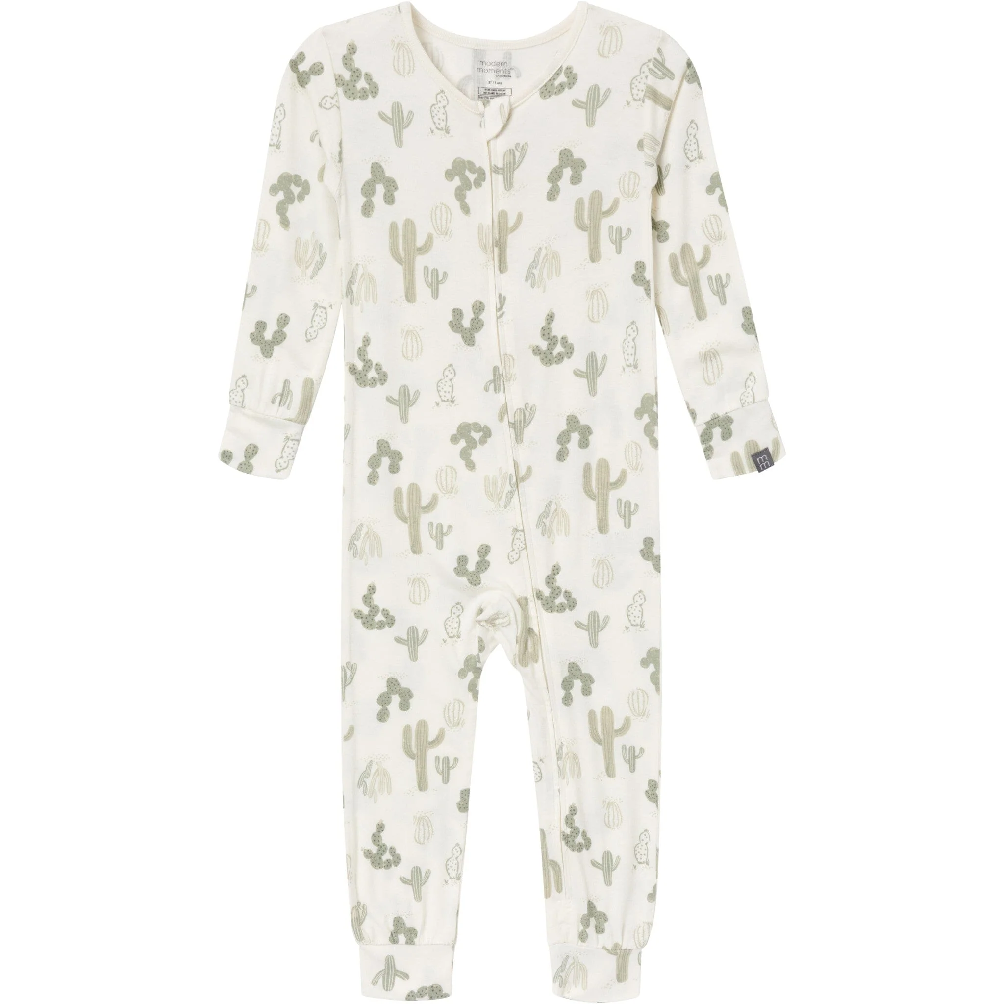 2-Pack Baby & Toddler Neutral Ivory Cactus Viscose Snug Fit Footless Pajamas - Image 2