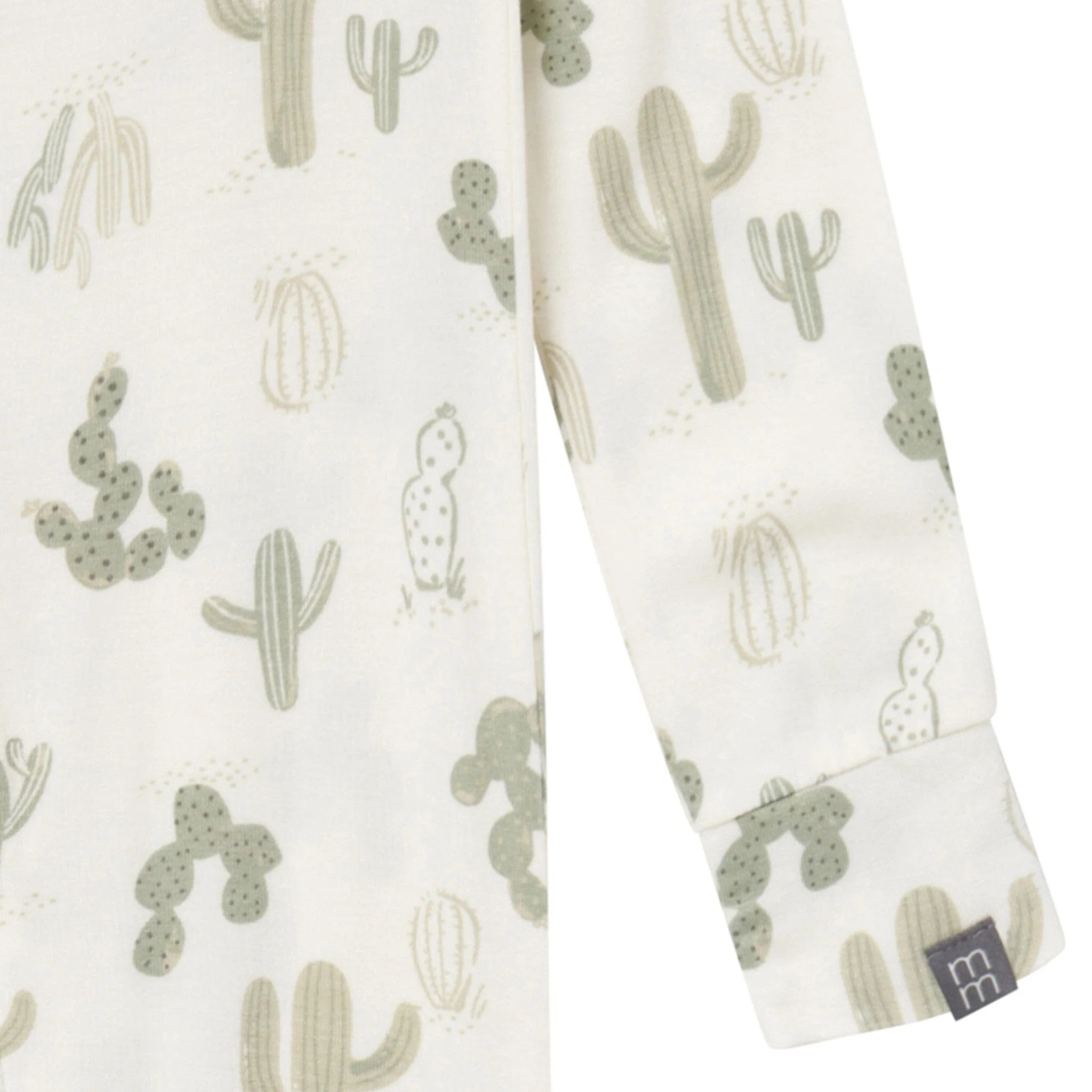 2-Pack Baby & Toddler Neutral Ivory Cactus Viscose Snug Fit Footless Pajamas - Image 4