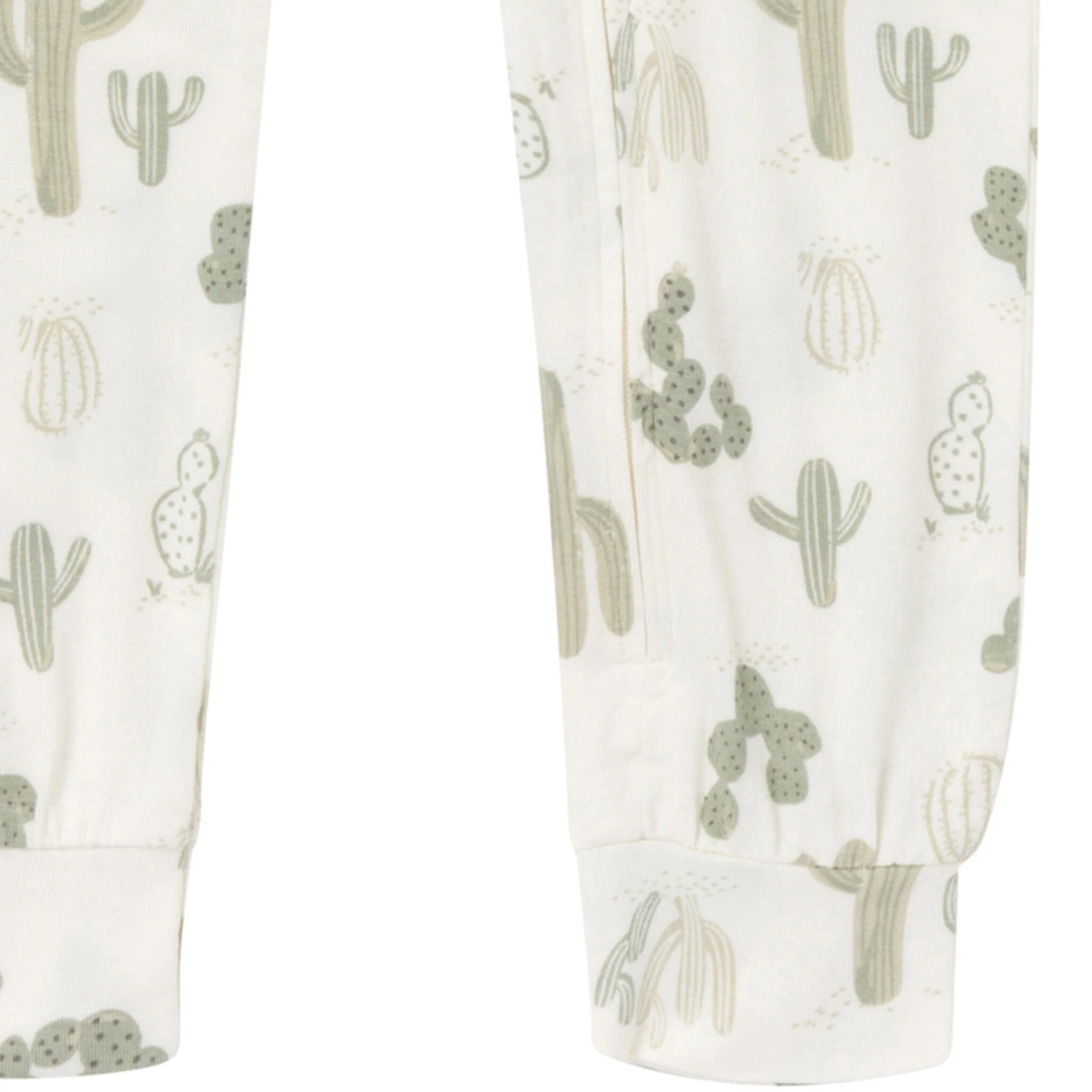 2-Pack Baby & Toddler Neutral Ivory Cactus Viscose Snug Fit Footless Pajamas - Image 5