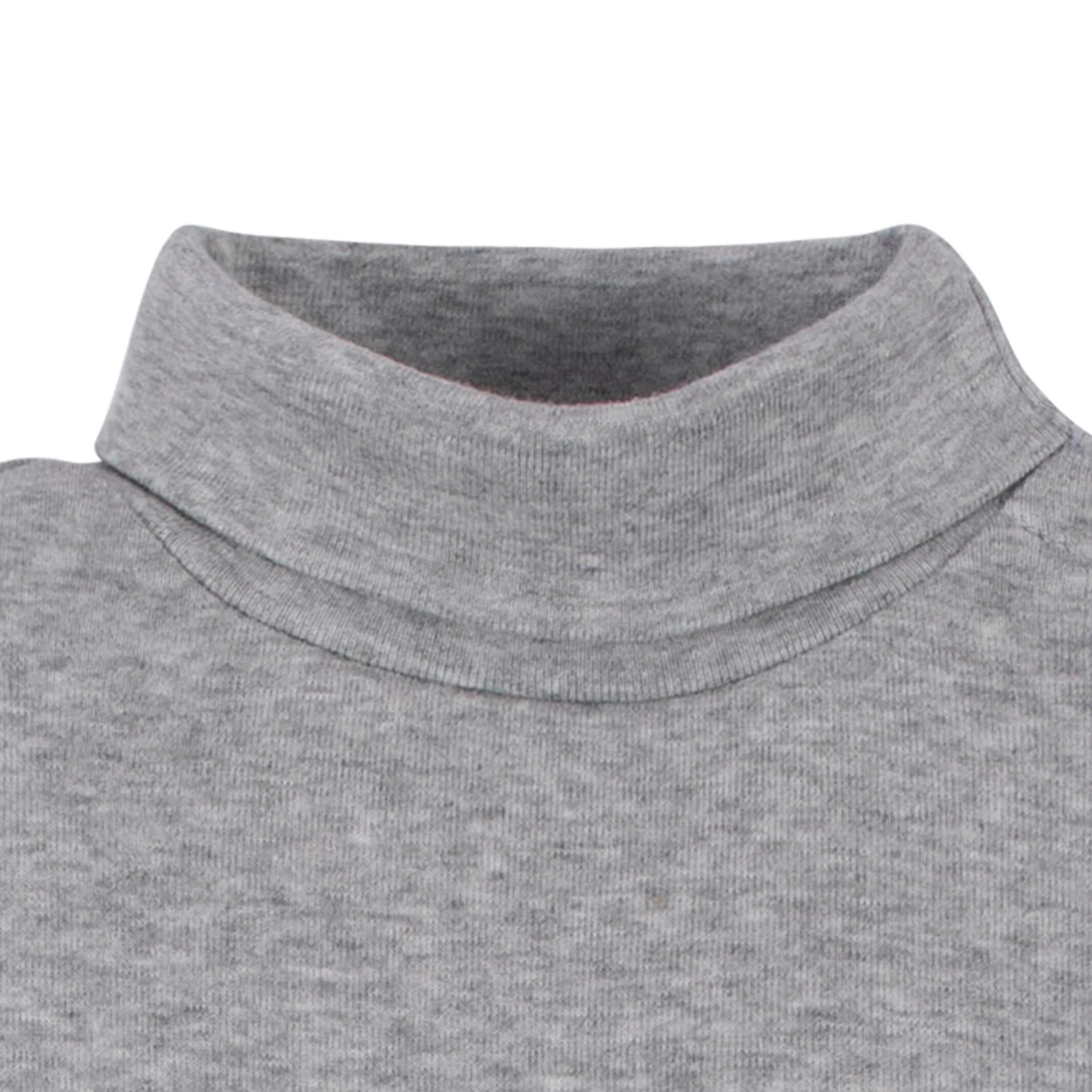 2-Pack Baby & Toddler Neutral Grey Heather Long Sleeve Turtleneck OnesiesĀ® Bodysuits - Image 3