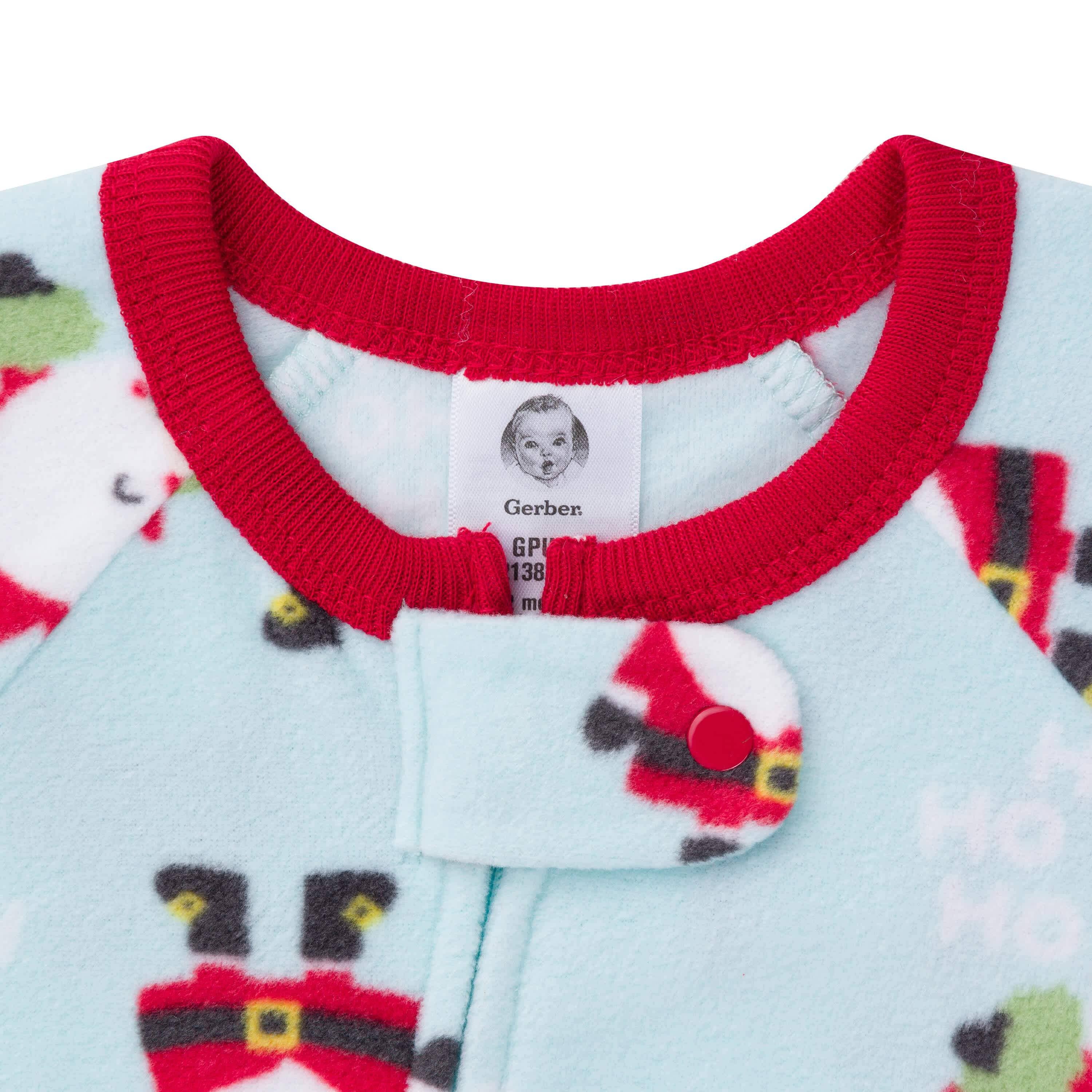 2-Pack Baby & Toddler Neutral Santa Fleece Pajamas - Image 4