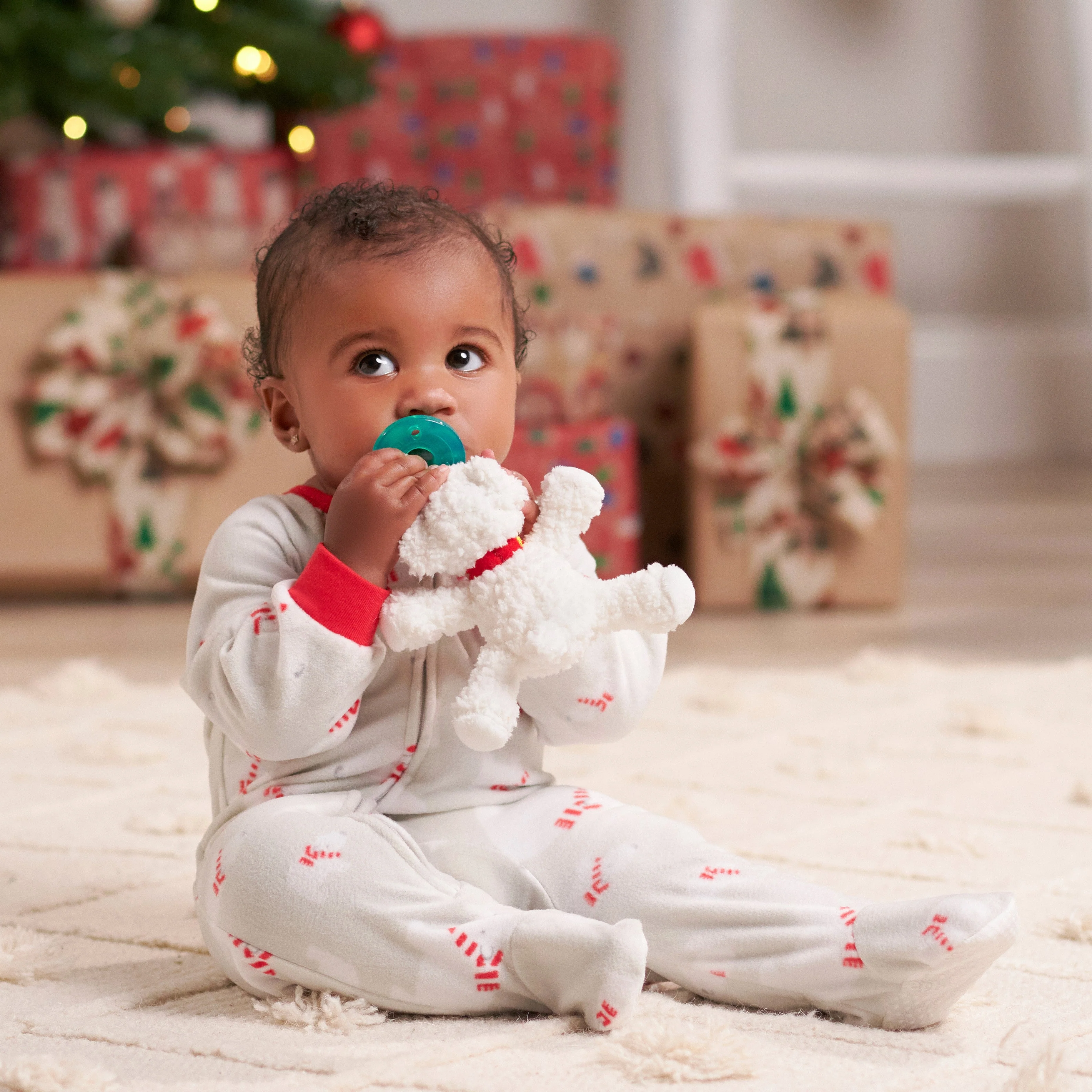 2-Pack Toddler Neutral Snowflakes & Bears Fleece Pajamas, 5T - Image 3