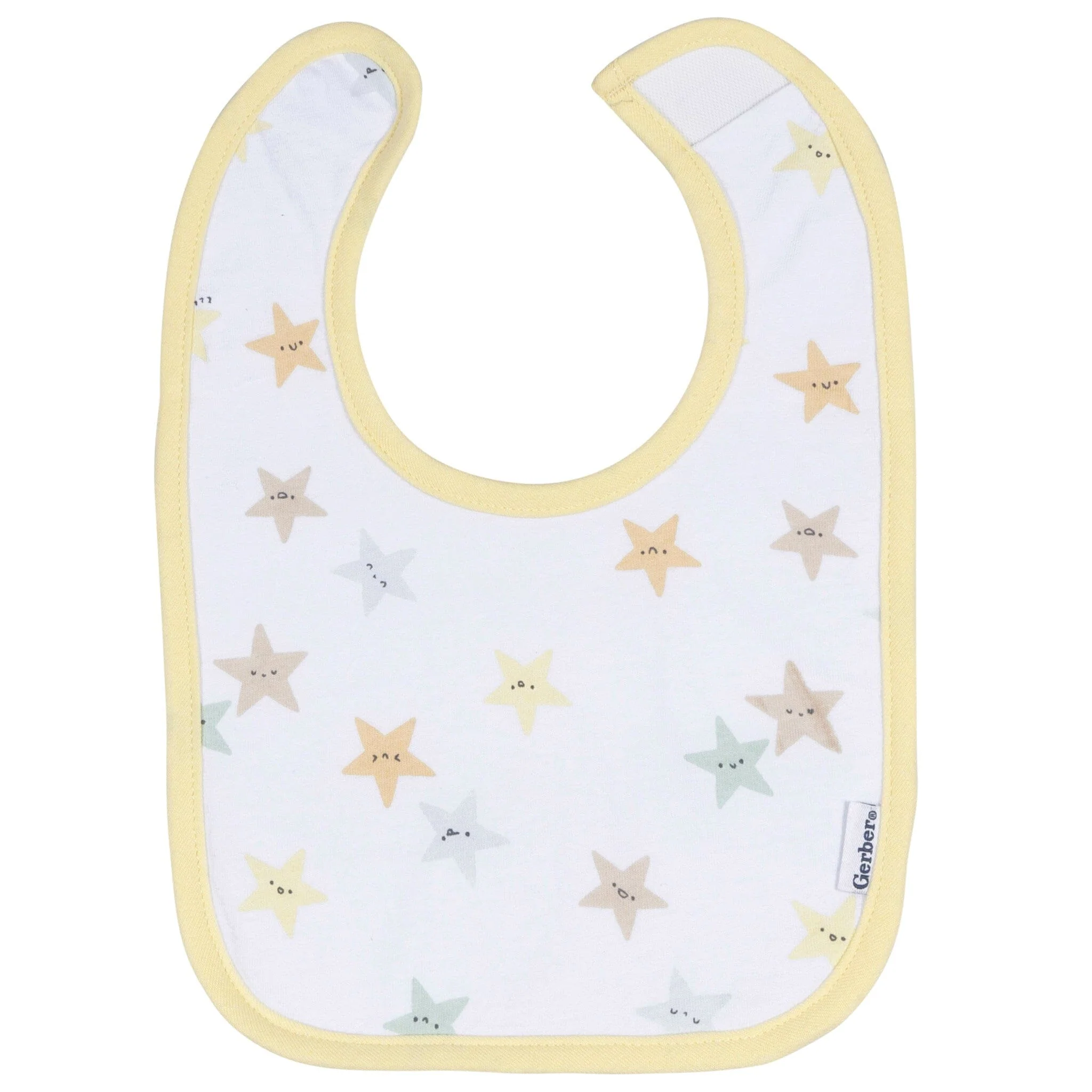 2-Pack Baby Neutral Starry Smiles Dribbler Bibs - Image 3