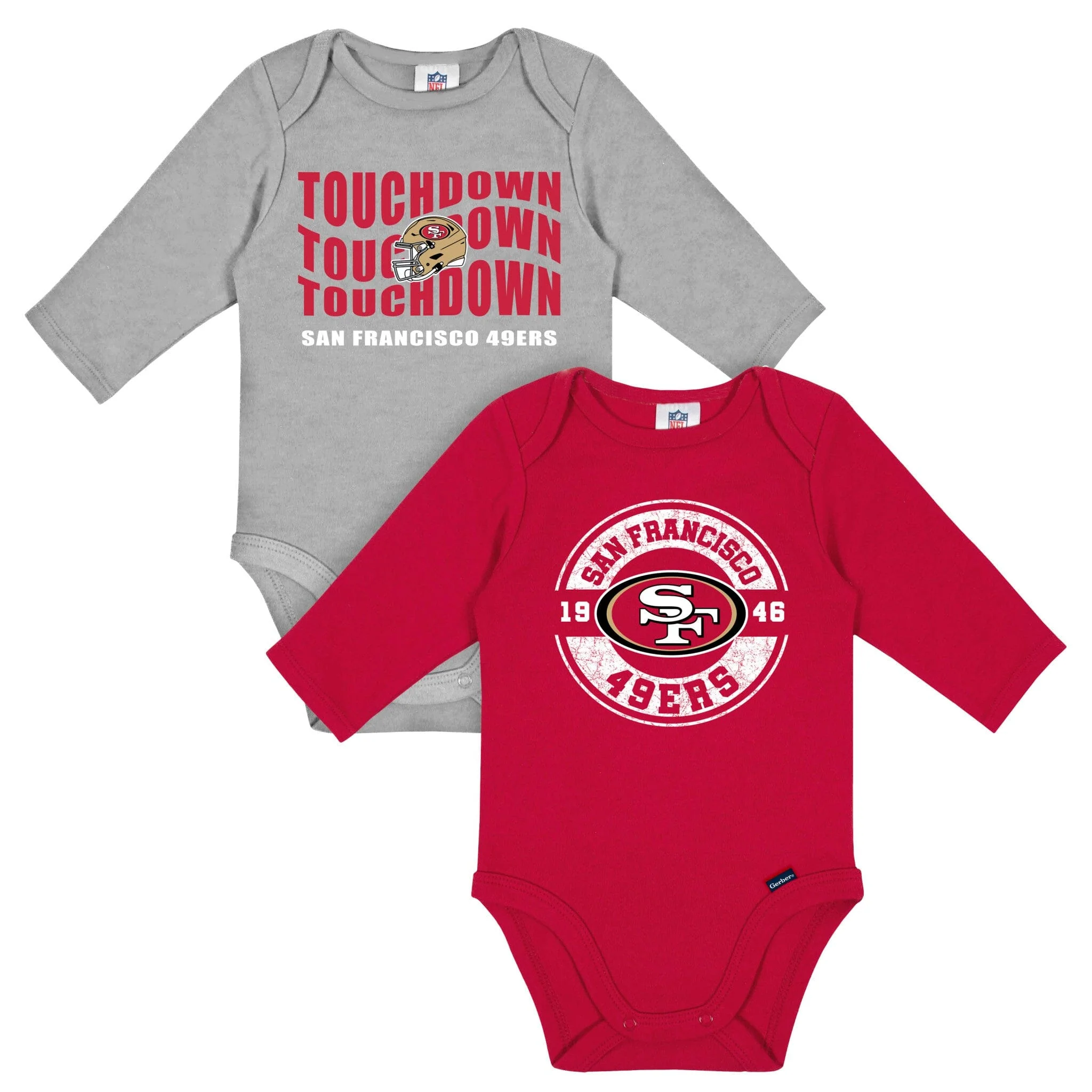 2-Pack Baby San Francisco 49ers Long Sleeve Bodysuits