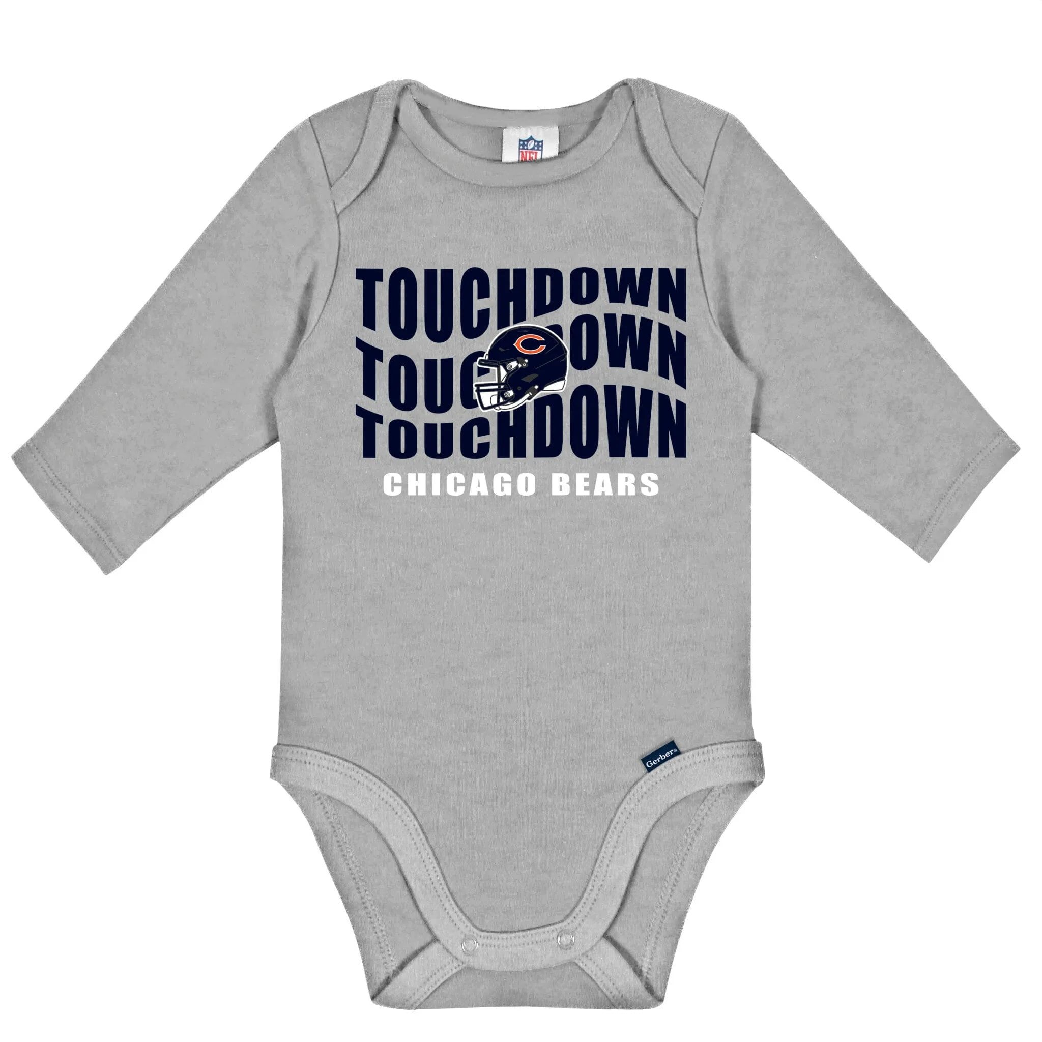 2-Pack Baby Boys Chicago Bears Long Sleeve Bodysuit Set - Image 2