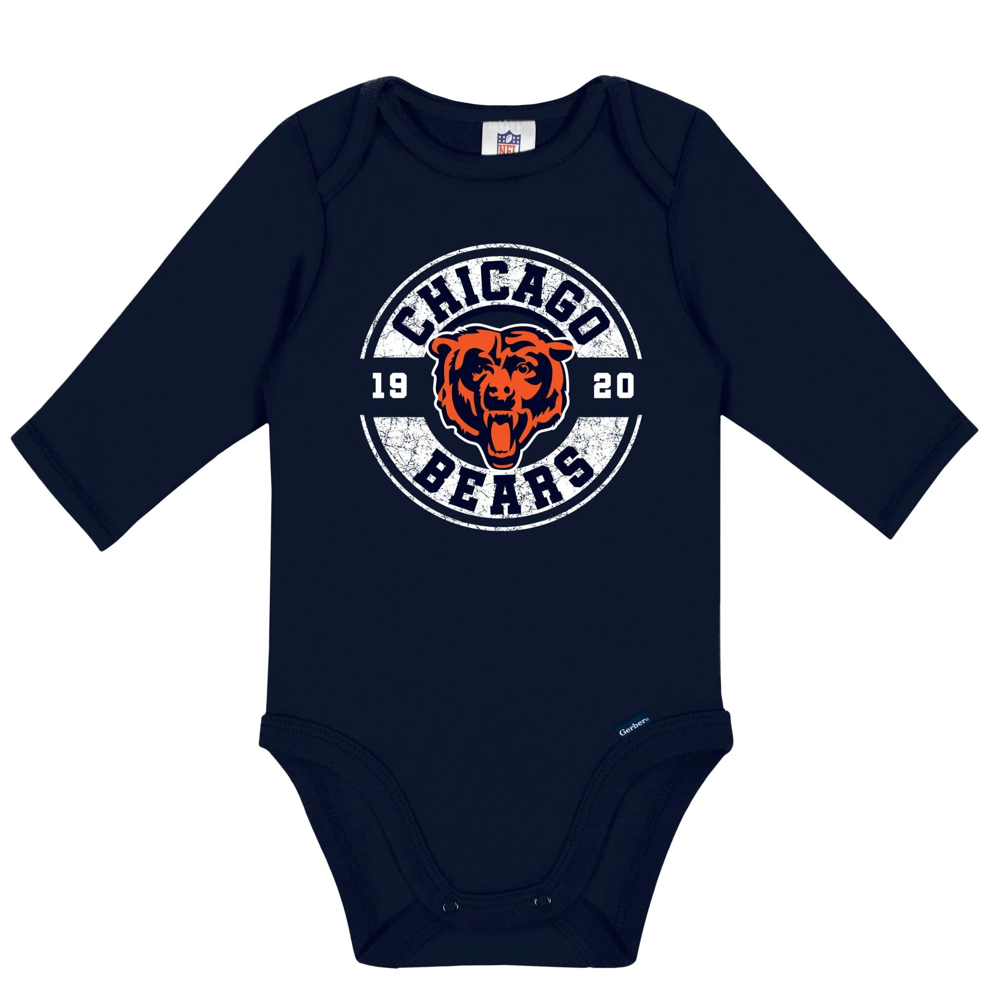 2-Pack Baby Boys Chicago Bears Long Sleeve Bodysuit Set - Image 3