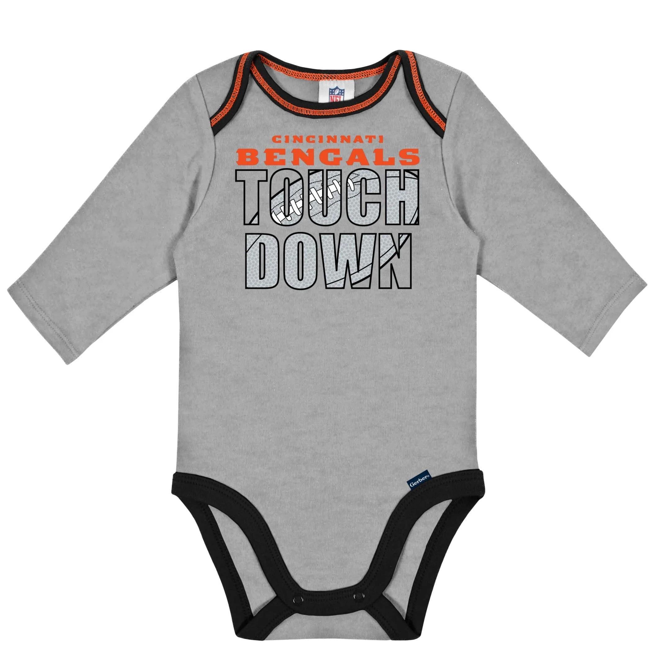 2-Pack Baby Boys Cincinnati Bengals Long Sleeve Bodysuits - Image 2