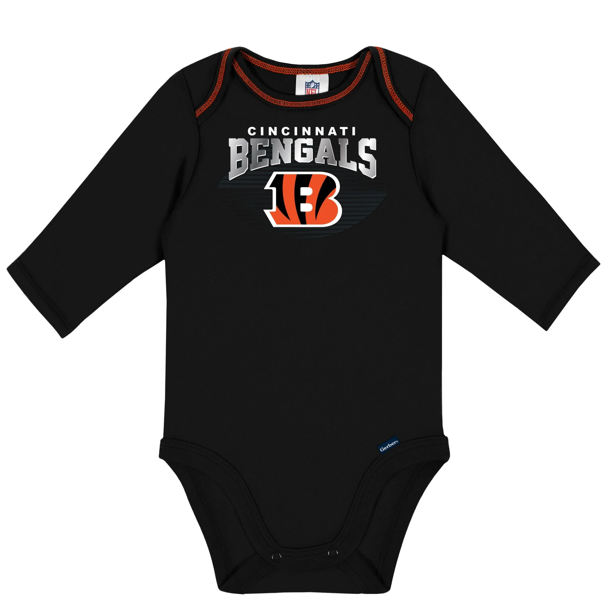 2-Pack Baby Boys Cincinnati Bengals Long Sleeve Bodysuits - Image 3