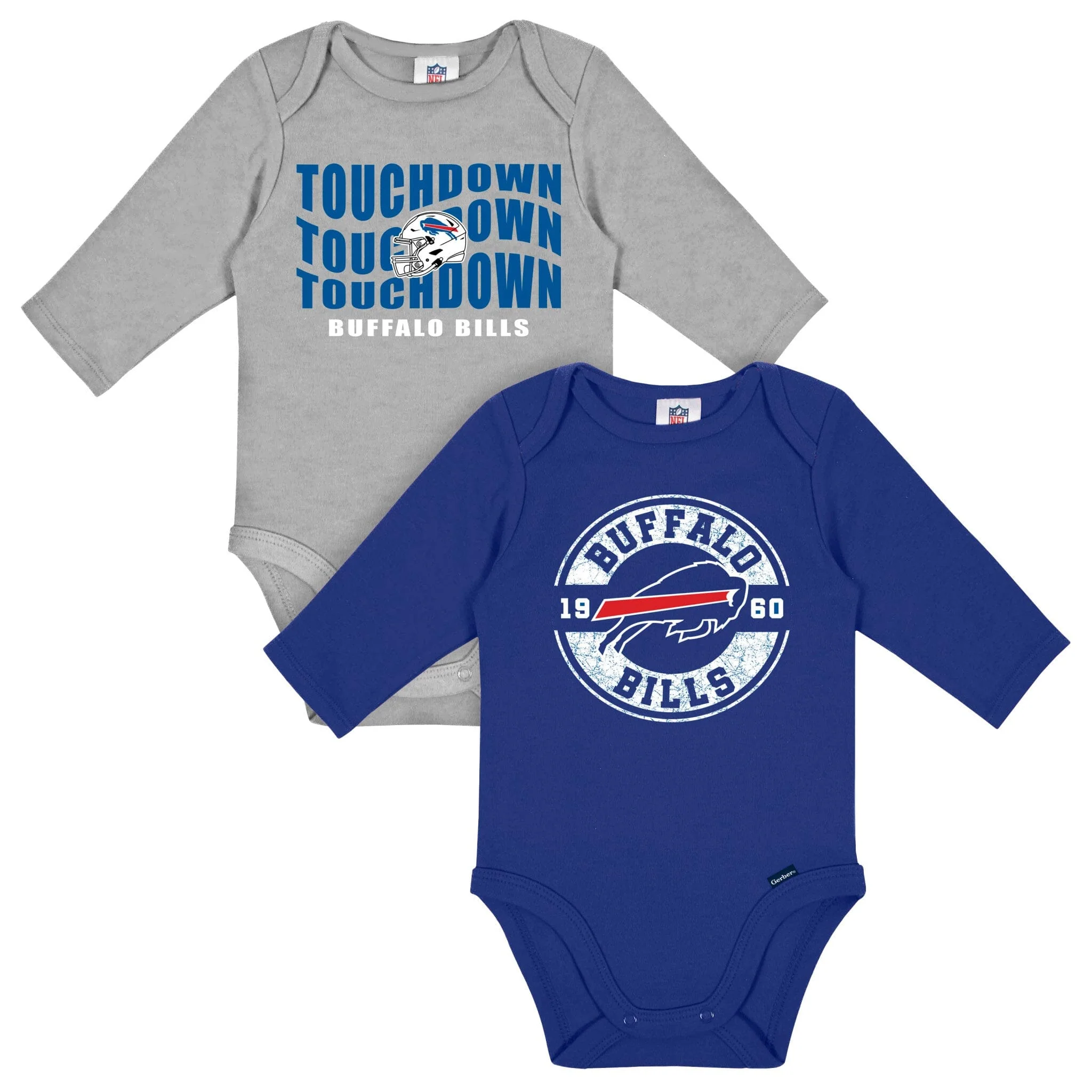 2-Pack Baby Boys Buffalo Bills Long Sleeve Bodysuits