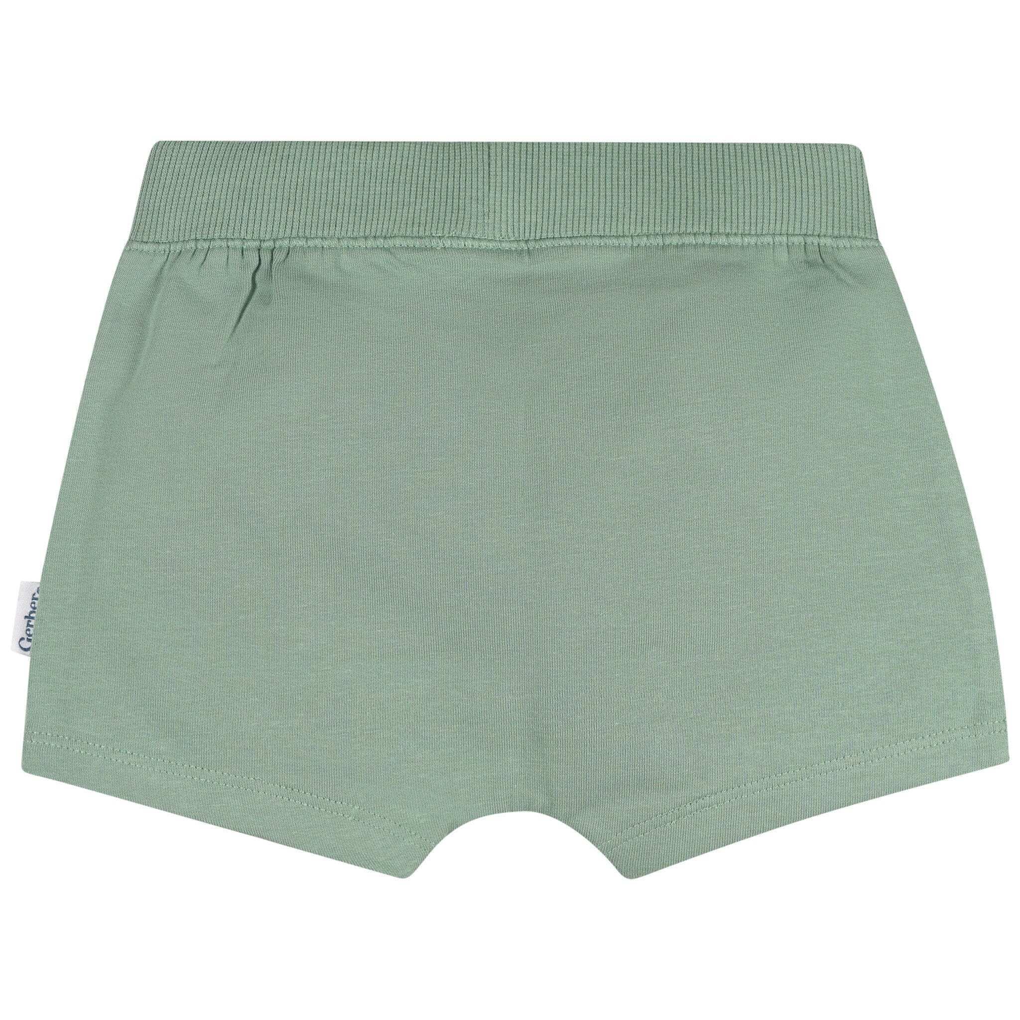 2-Pack Baby Boys Blue & Green Shorts - Image 3
