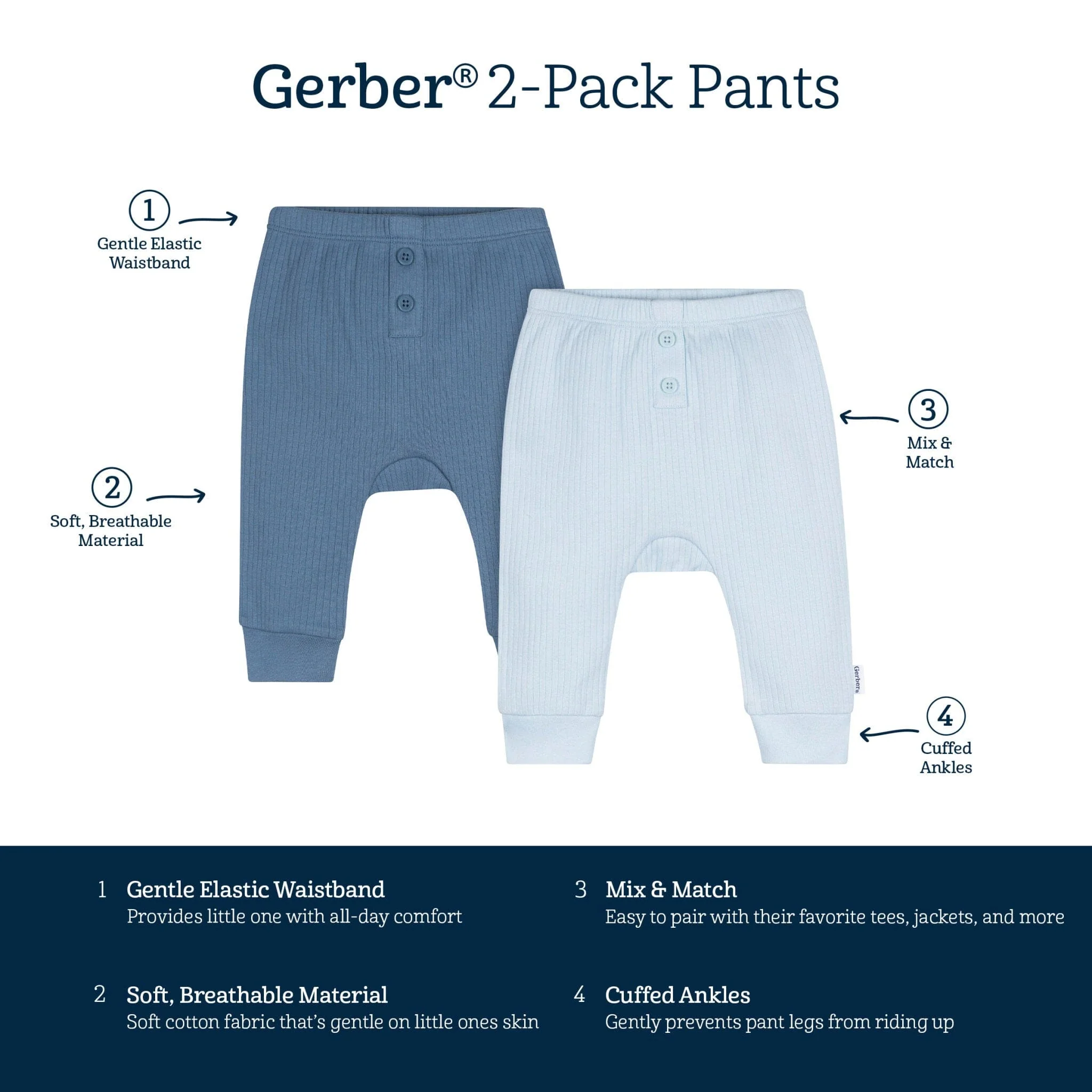 2-Pack Baby Boys Blue Pants - Image 7