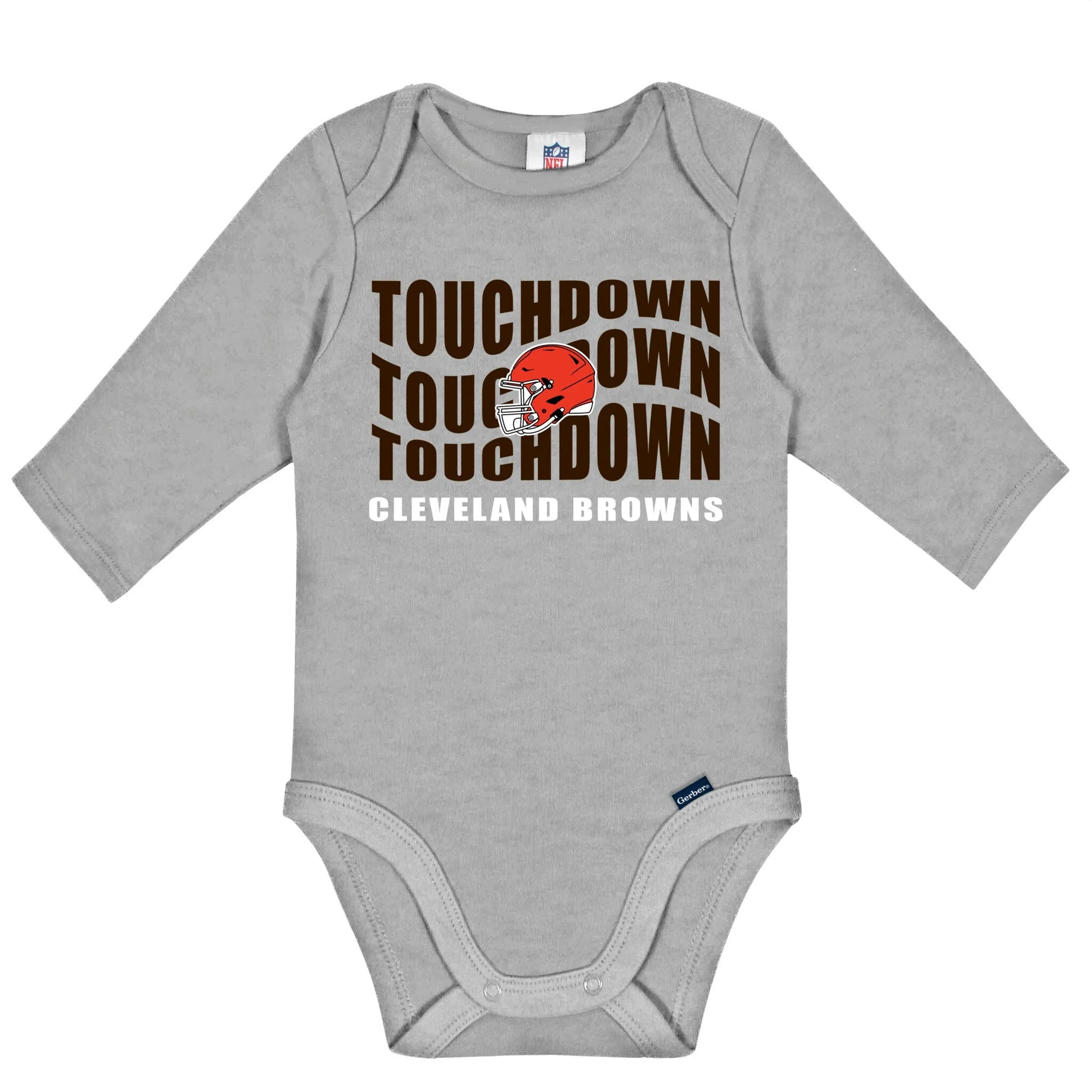 2-Pack Baby Boys Cleveland Browns Long Sleeve Bodysuit Set - Image 2