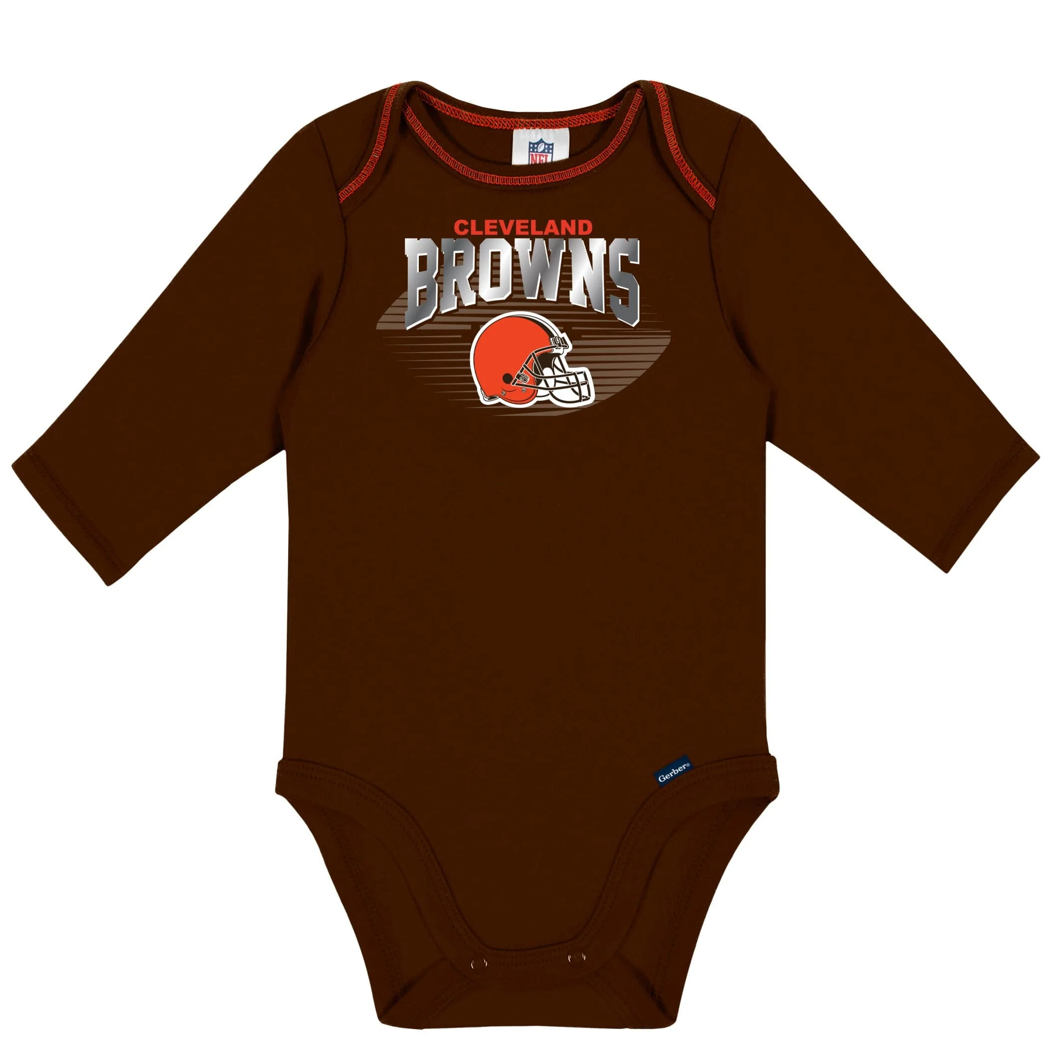 2-Pack Baby Boys Browns Long Sleeve Bodysuits - Image 3