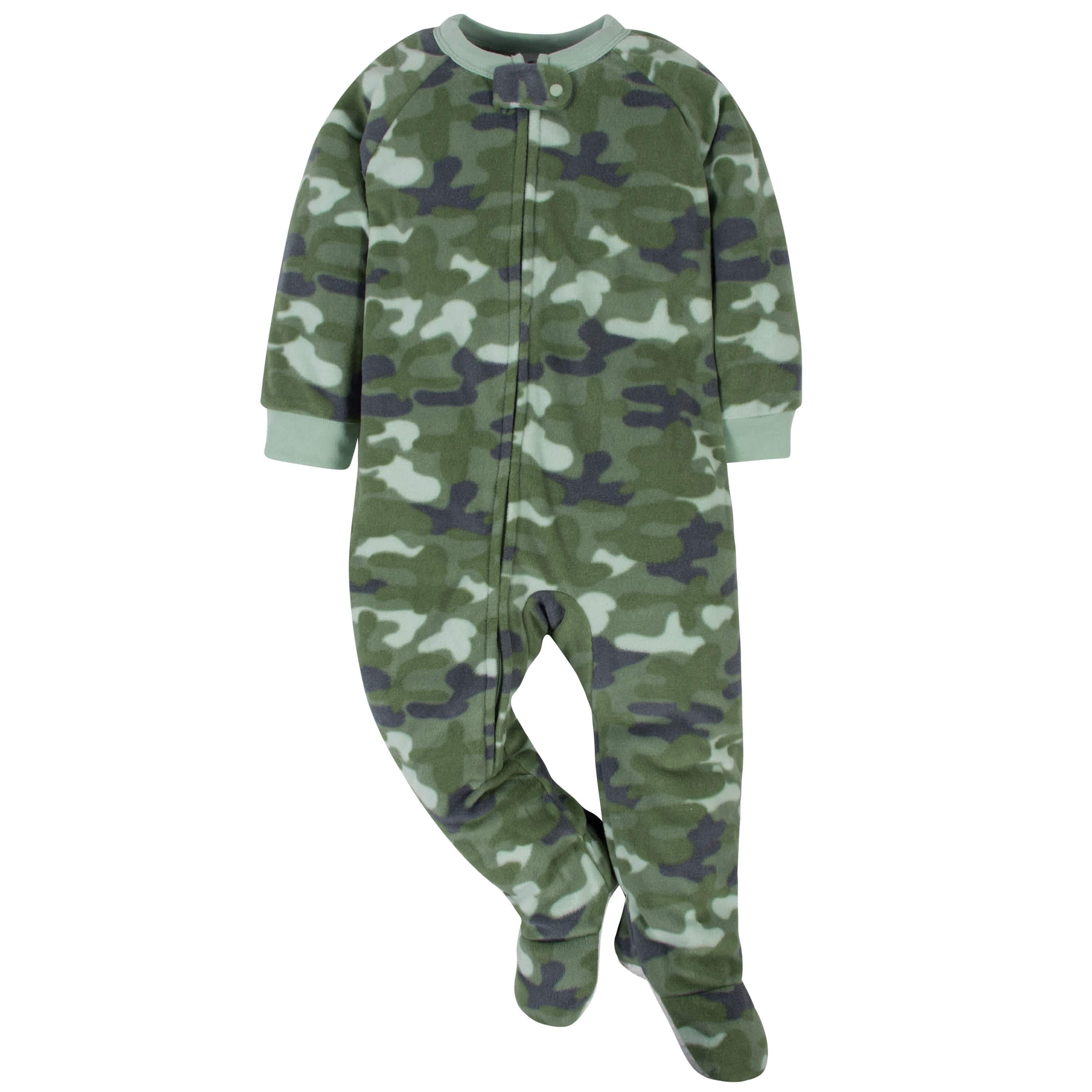 2-Pack Baby Boys Camo & Dino Fleece Pajamas - Image 5