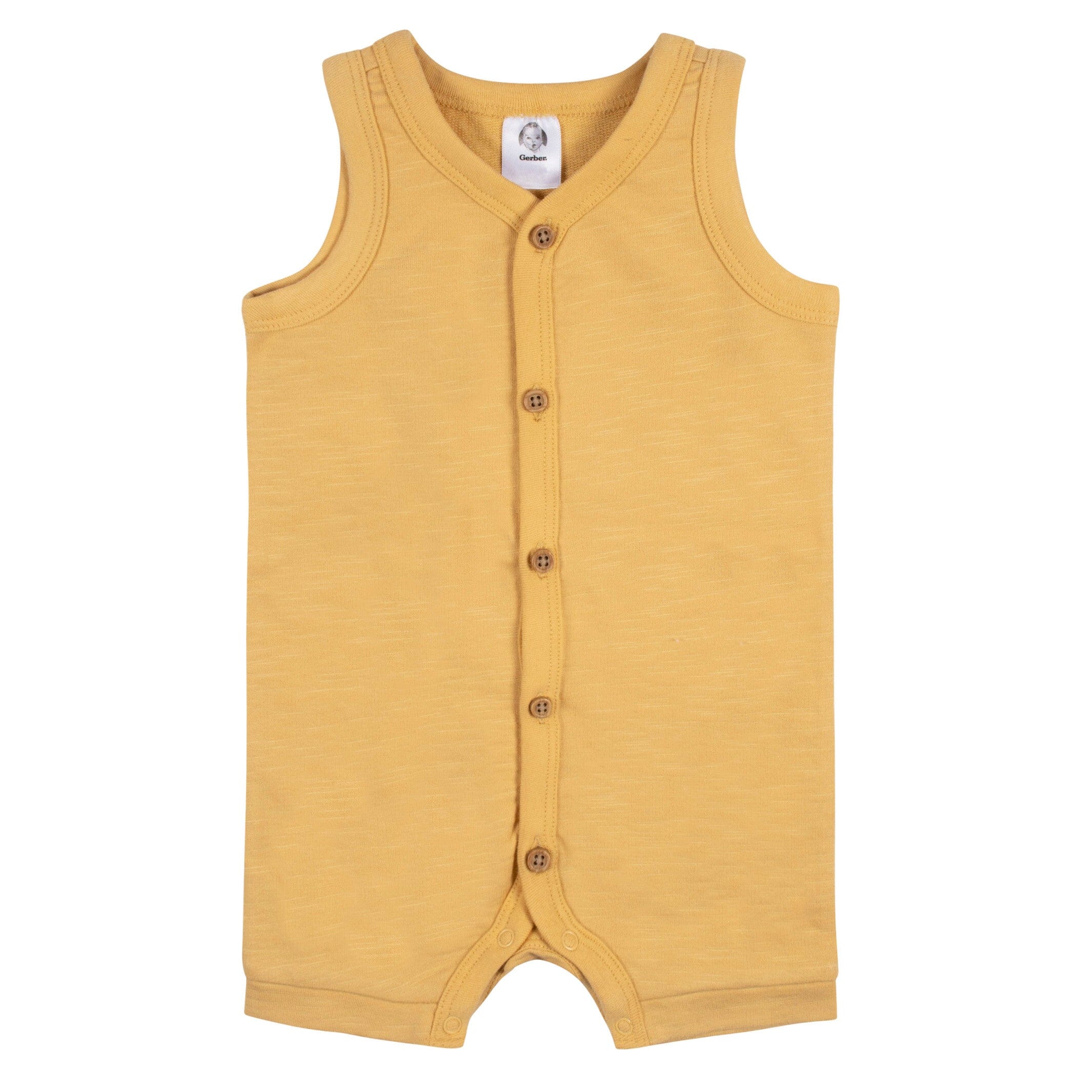 2-Pack Baby Boys Camo & Yellow Short Leg Sleeveless Romper, 0-3M - Image 6