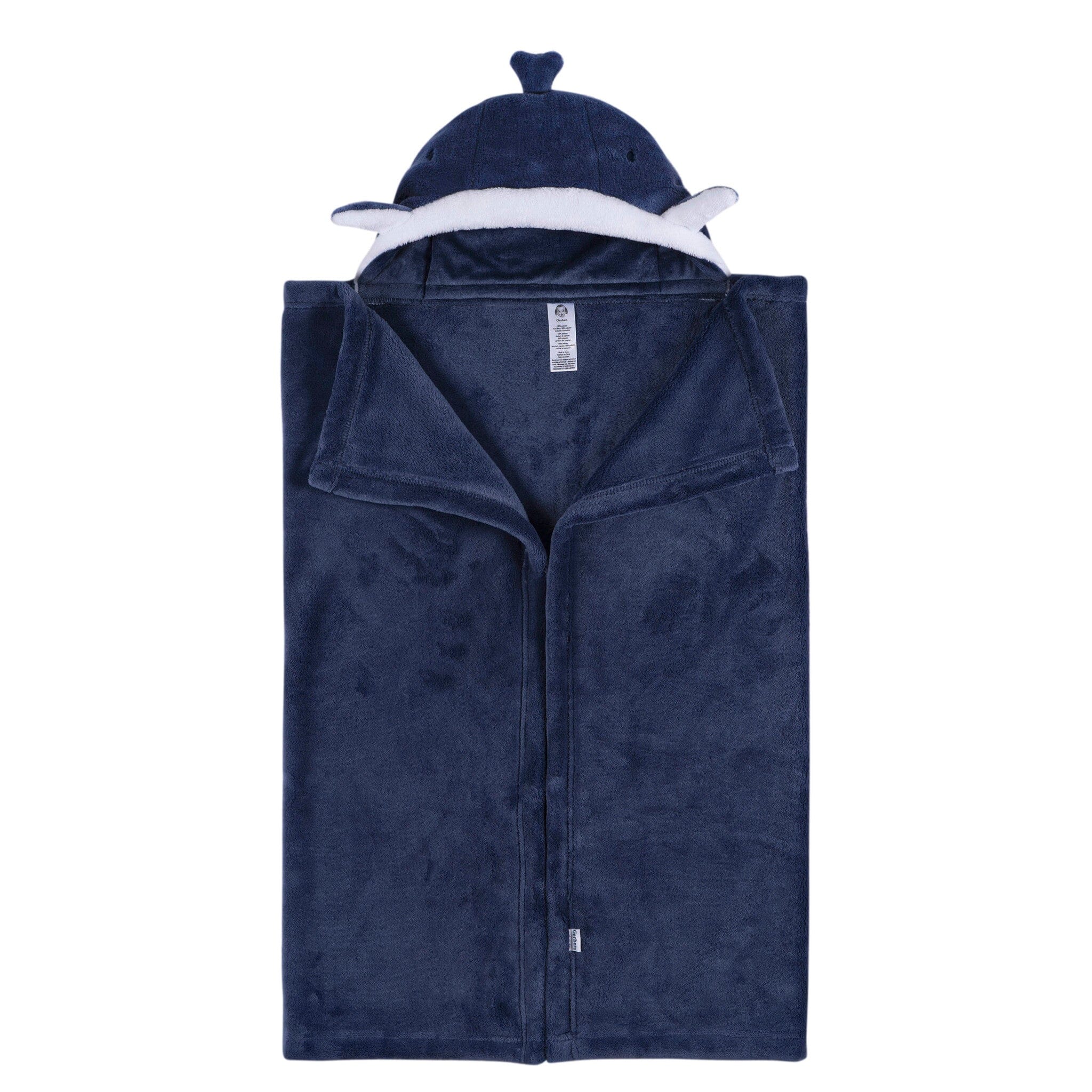 2-Pack Baby Boys Whale Hooded Wearable Blanket & Security Blanket Set - Image 4