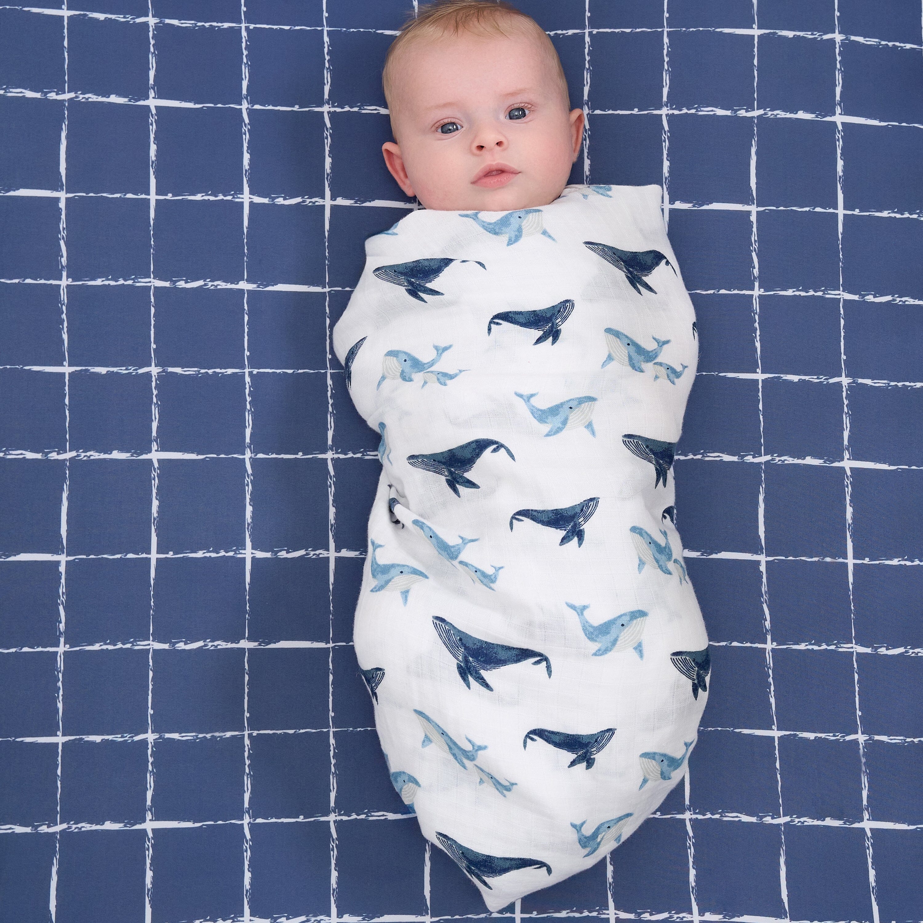 2-Pack Baby Boys Coastal Calm Muslin Blankets - Image 2