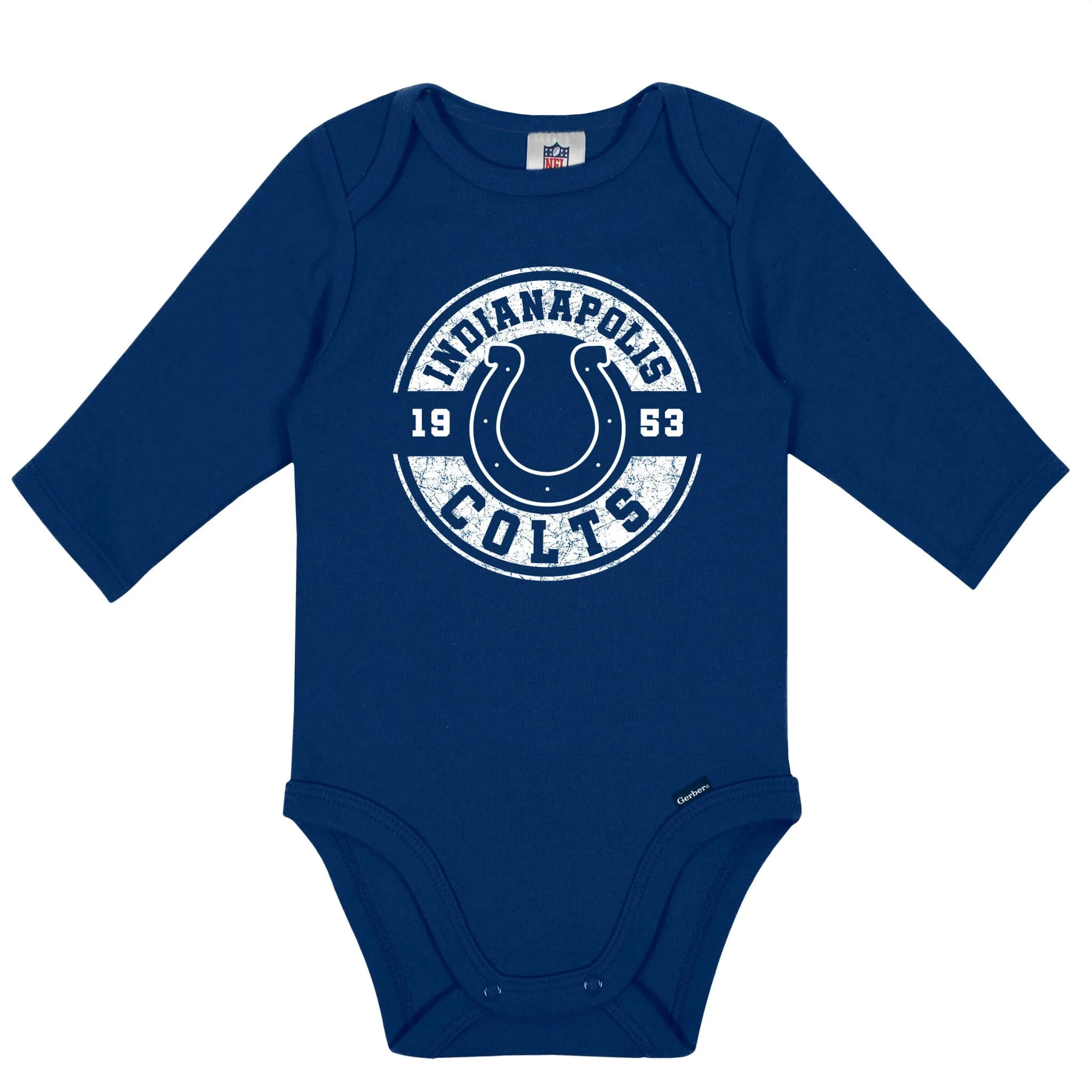 2-Pack Baby Boys Indianapolis Colts Long Sleeve Bodysuit Set - Image 3