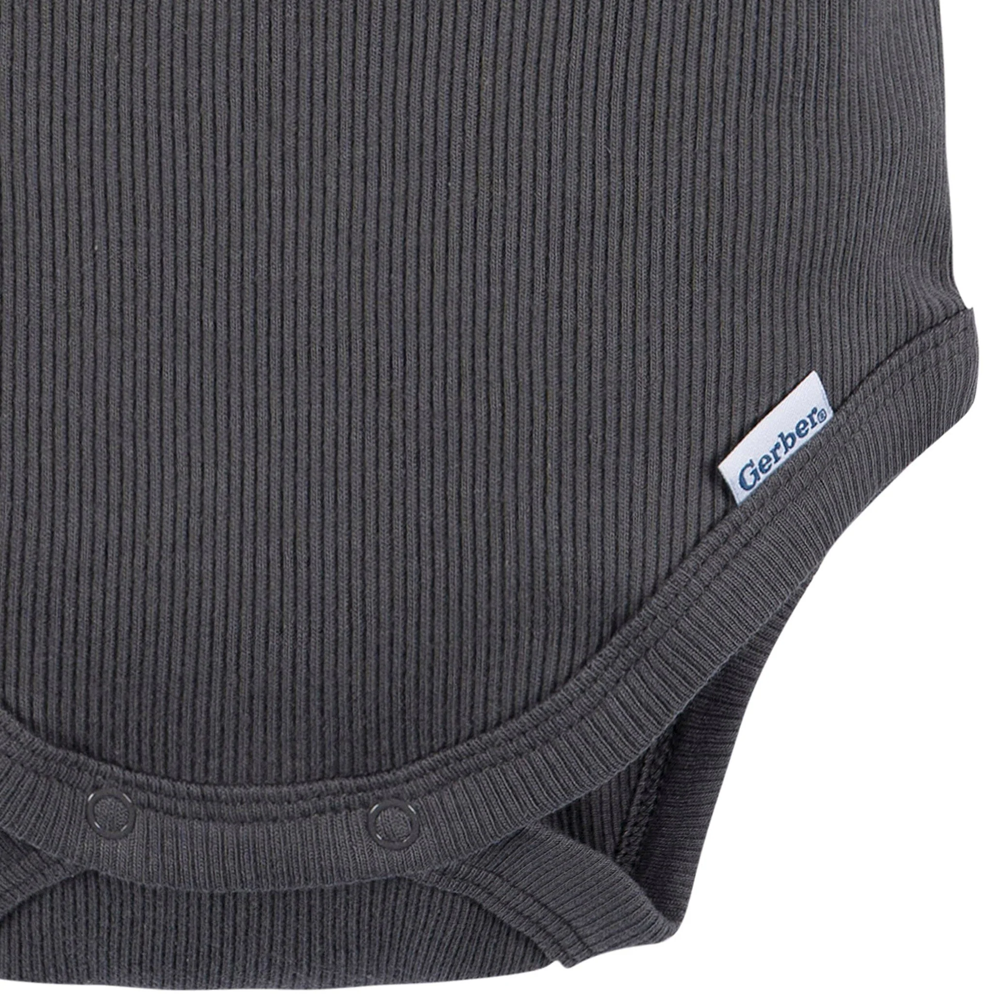 2-Piece Baby Boys Dark Grey Bodysuit and Shorts Set - Image 4