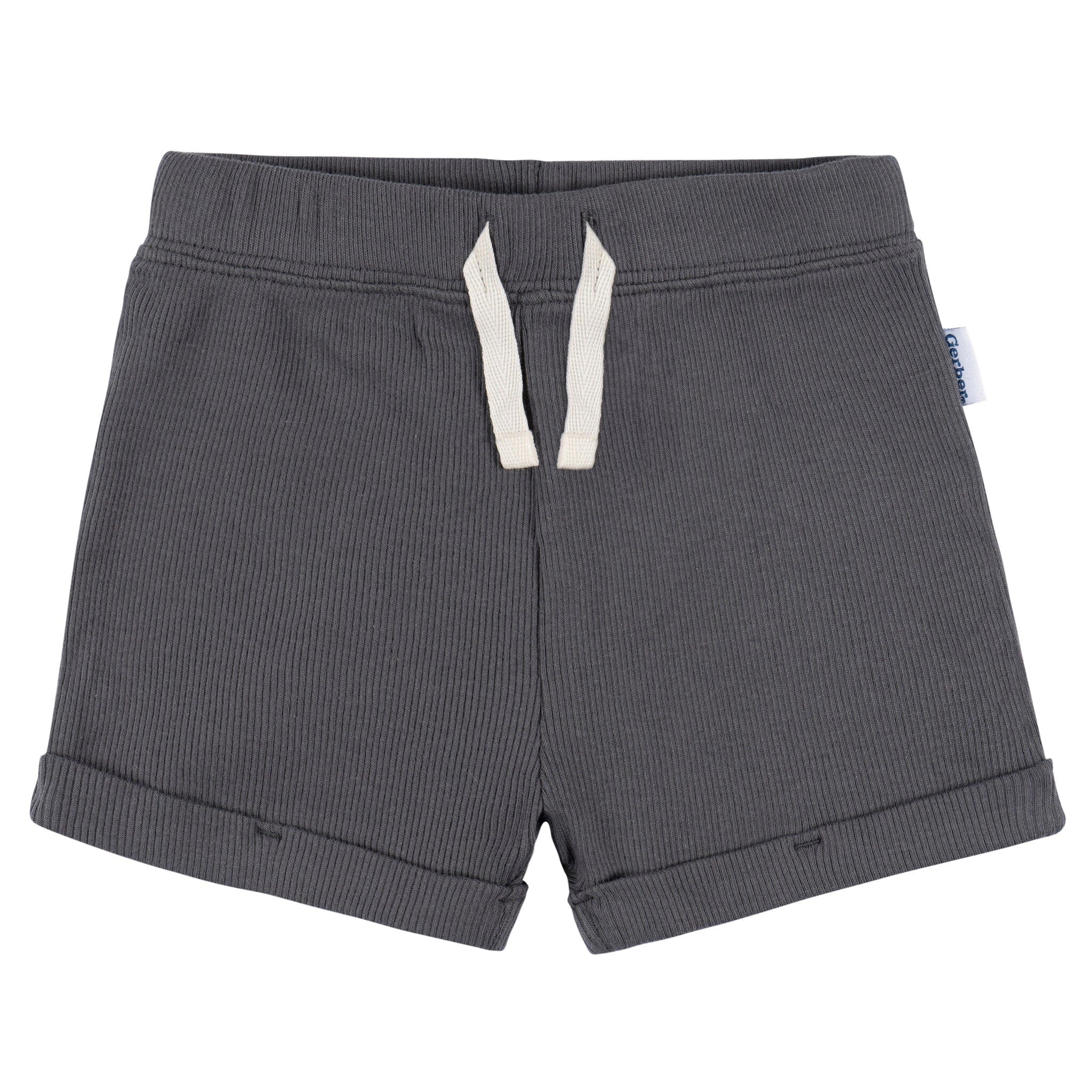 2-Piece Baby Boys Dark Grey Bodysuit and Shorts Set - Image 5