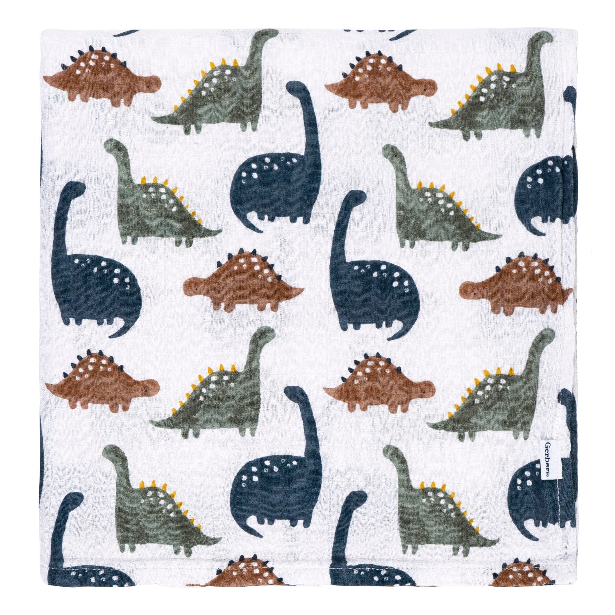 2-Pack Baby Boys Dino Time Muslin Blankets - Image 2