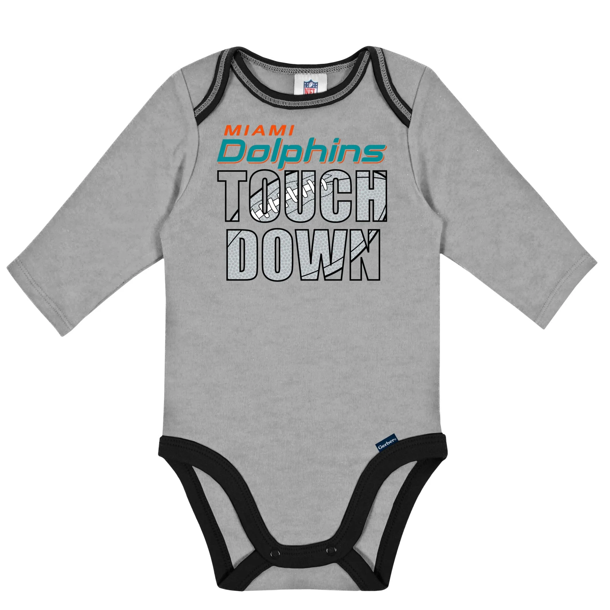 2-Pack Baby Boys Dolphins Long Sleeve Bodysuits - Image 2