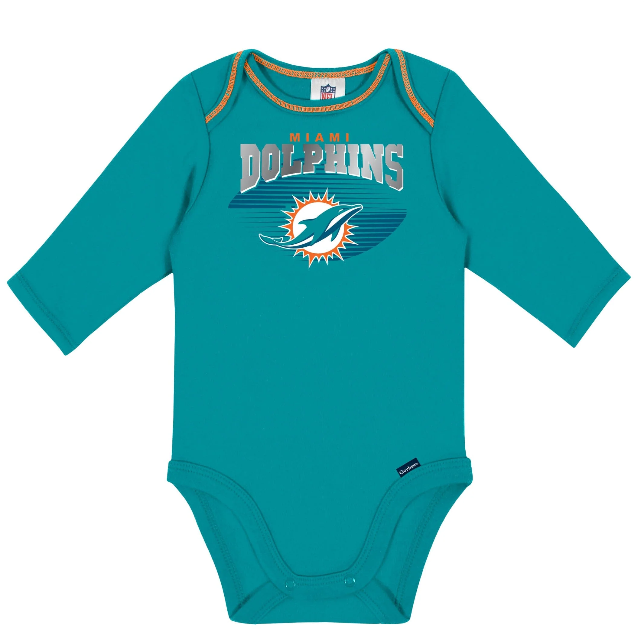 2-Pack Baby Boys Dolphins Long Sleeve Bodysuits - Image 3