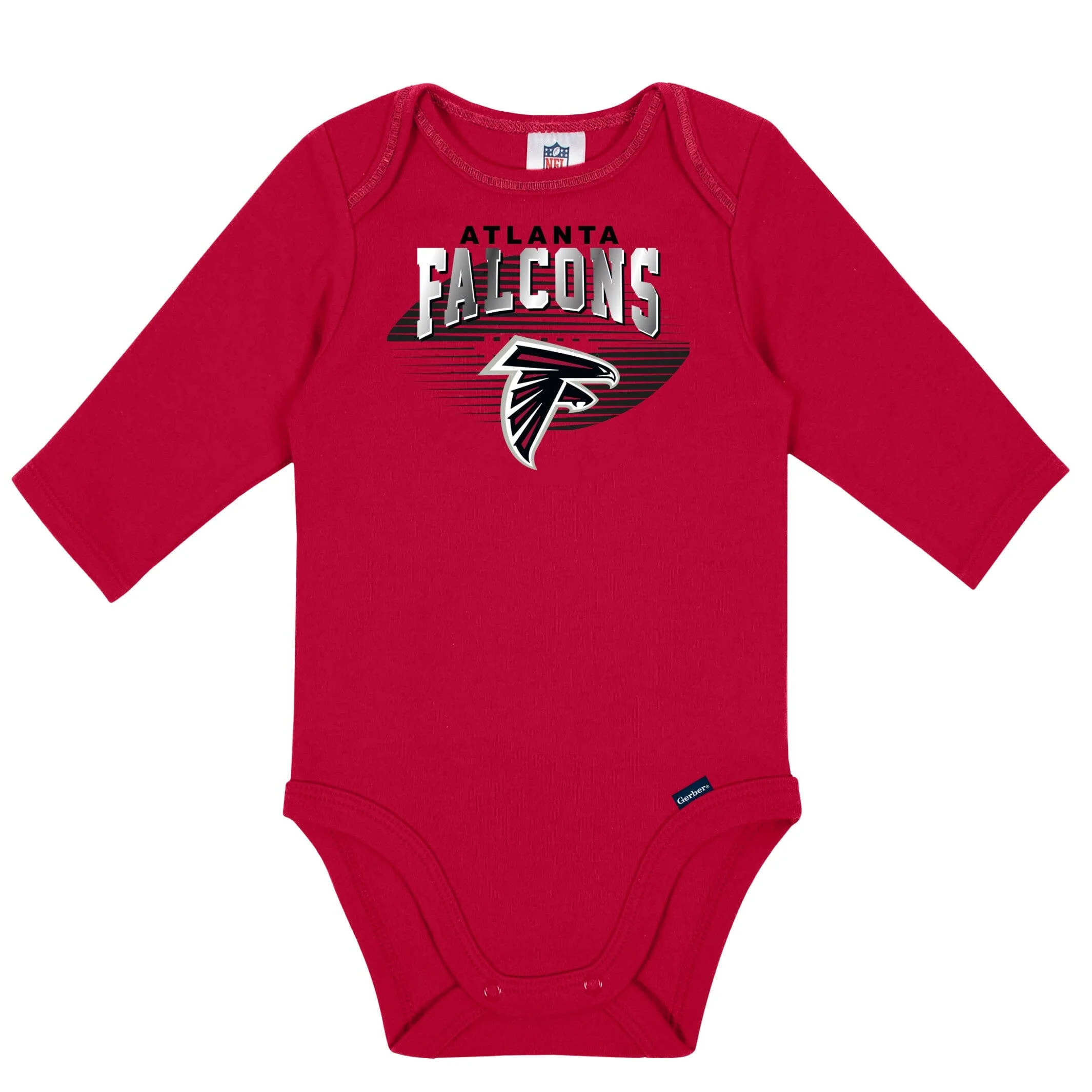 2-Pack Baby Boys Falcons Long Sleeve Bodysuits - Image 3