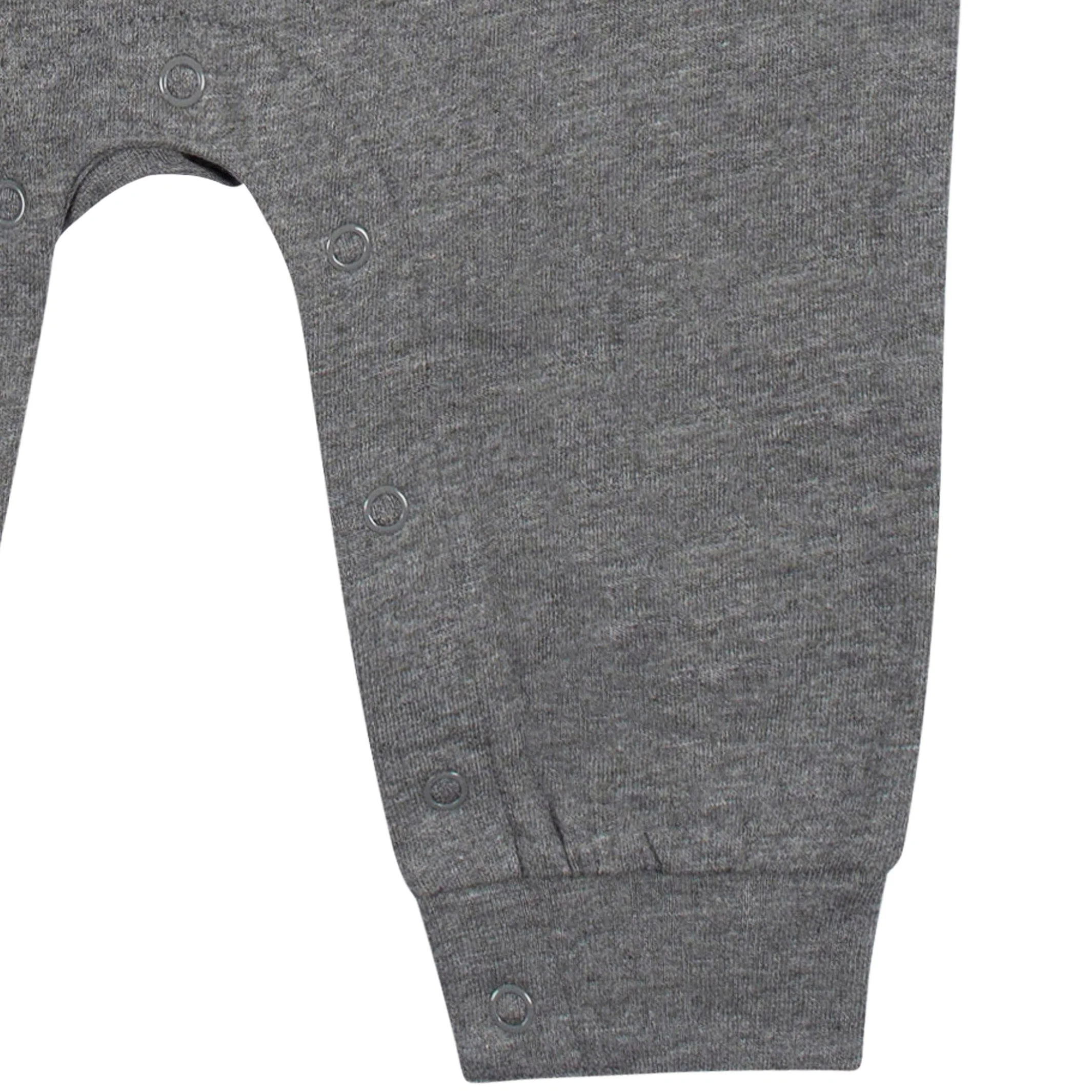 2-Pack Baby Boys Heather Gray & Rust Raglan Sleeve Romper - Image 4