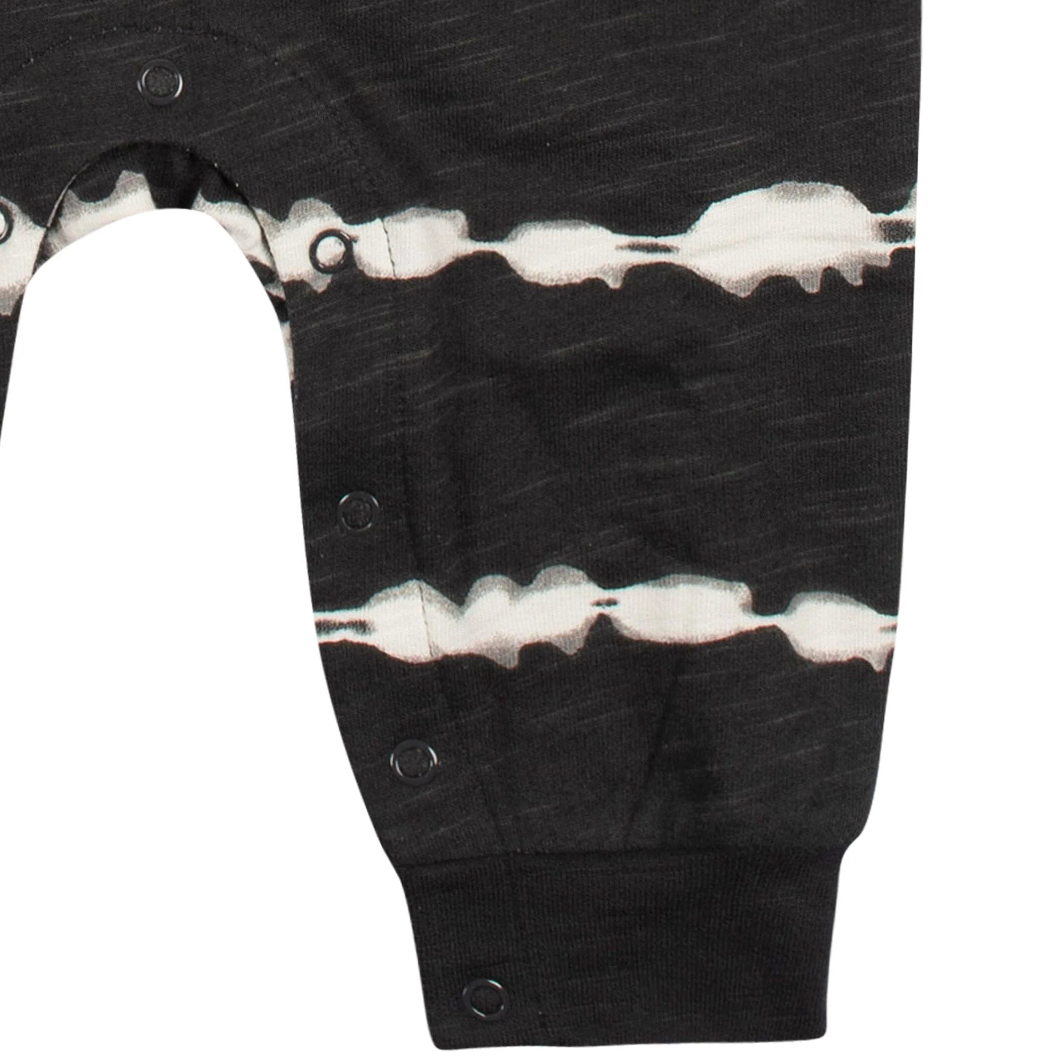 2-Pack Baby Boys Dark Gray Tie Dye & Blue Raglan Sleeve Romper - Image 6