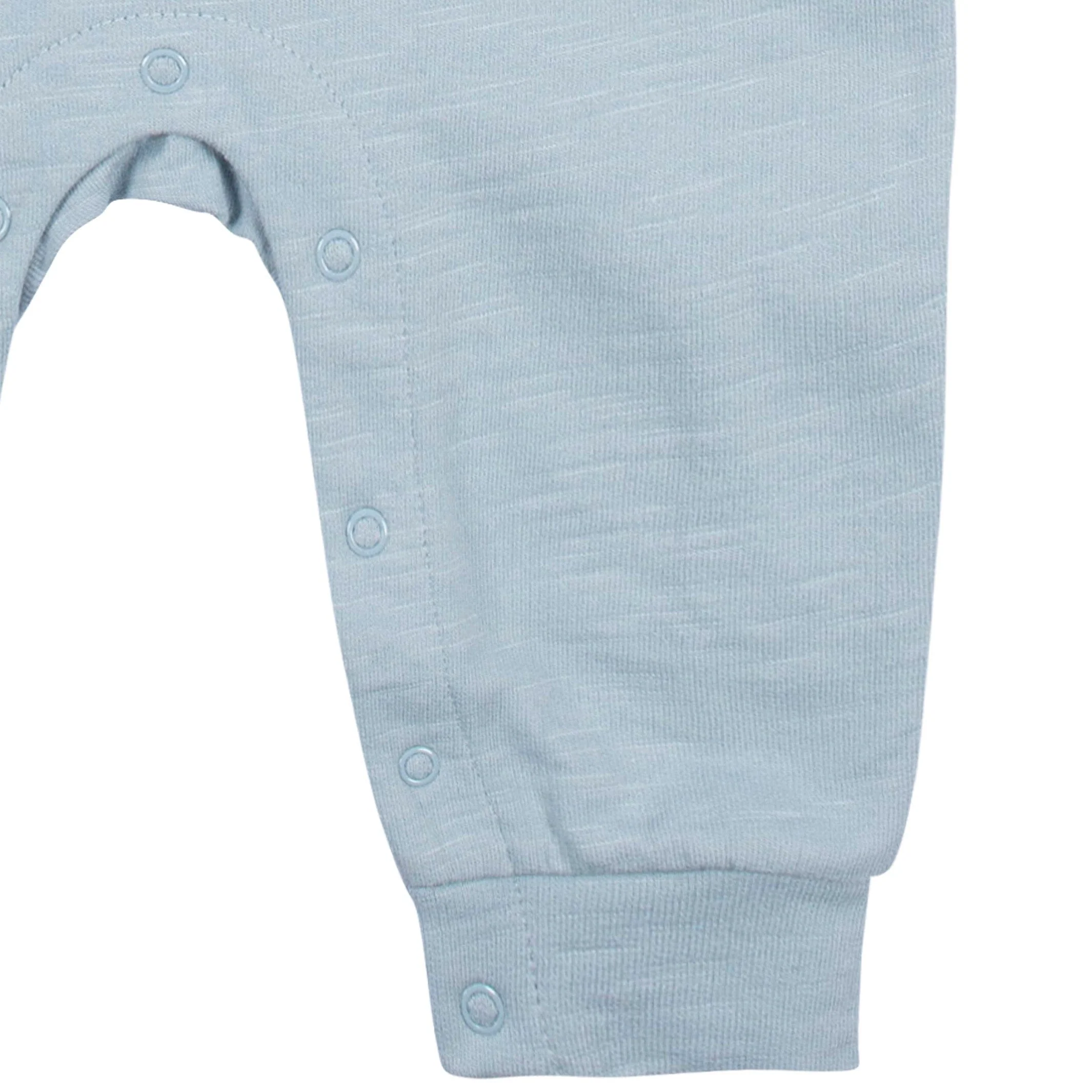 2-Pack Baby Boys Dark Gray Tie Dye & Blue Raglan Sleeve Romper - Image 9