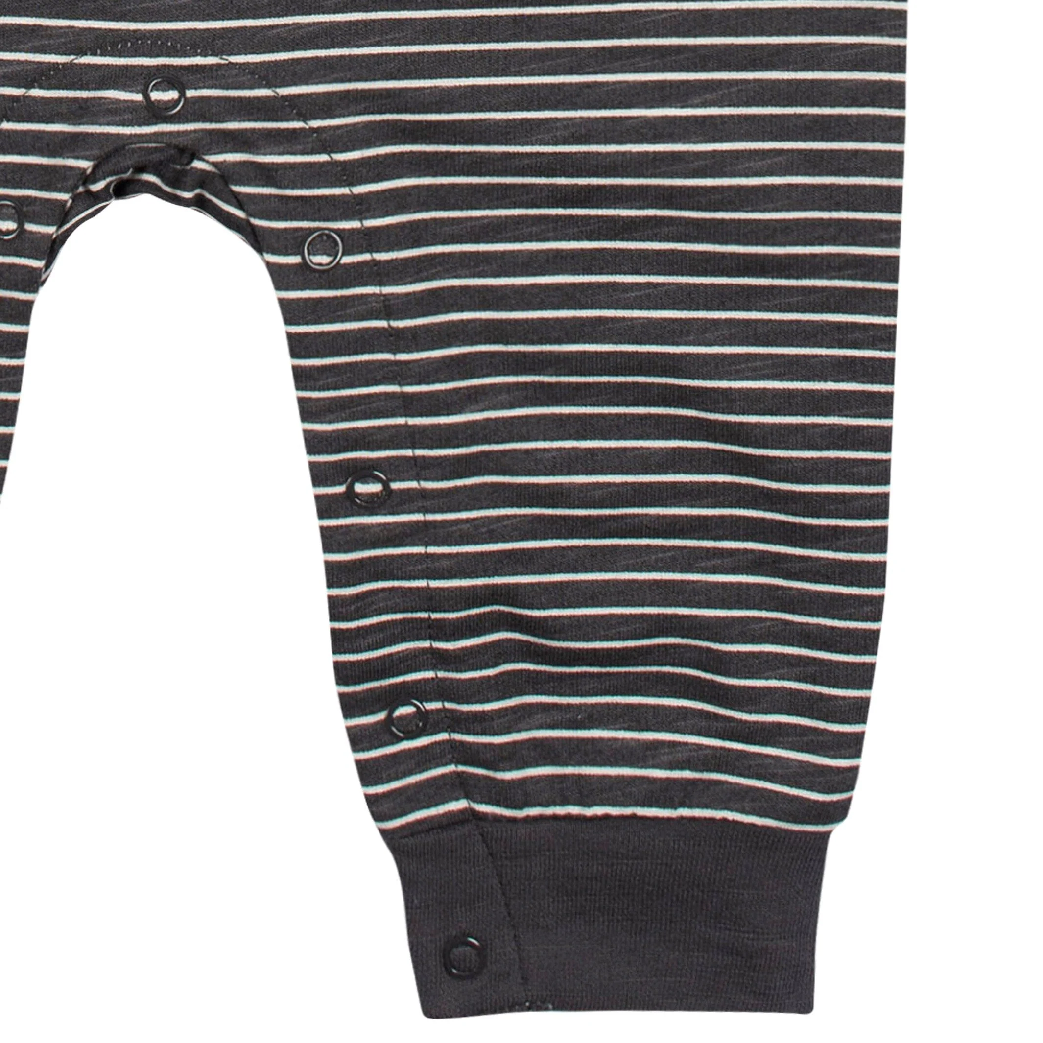 2-Pack Baby Boys Light Gray Tie Dye & Striped Raglan Sleeve Romper - Image 8