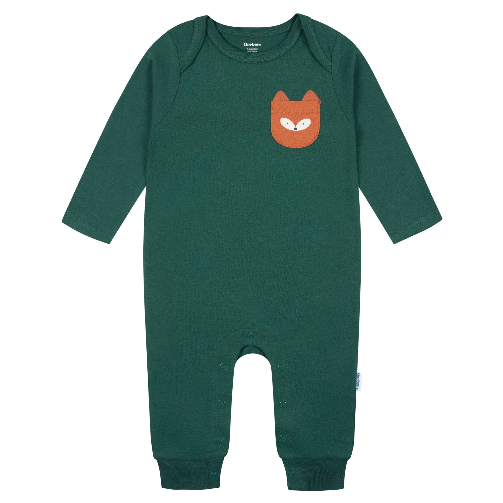 2-Pack Baby Boys Green Fox Rompers - Image 2