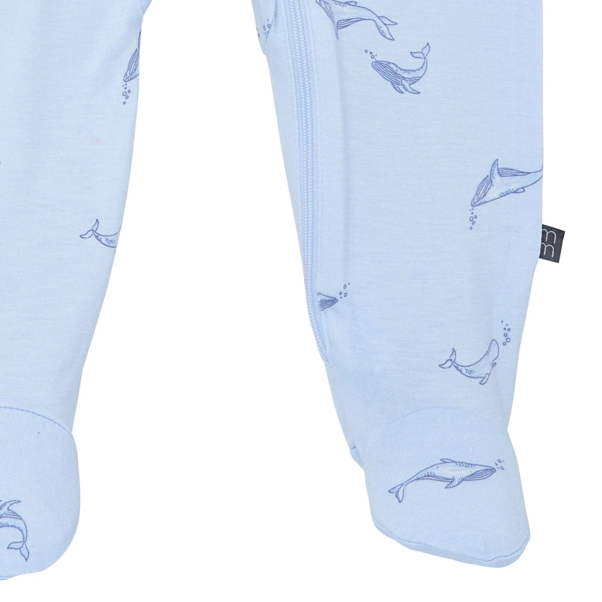2-Pack Baby Boys Light Blue Whale Sleep 'N Plays With Mitten Cuffs - Image 5