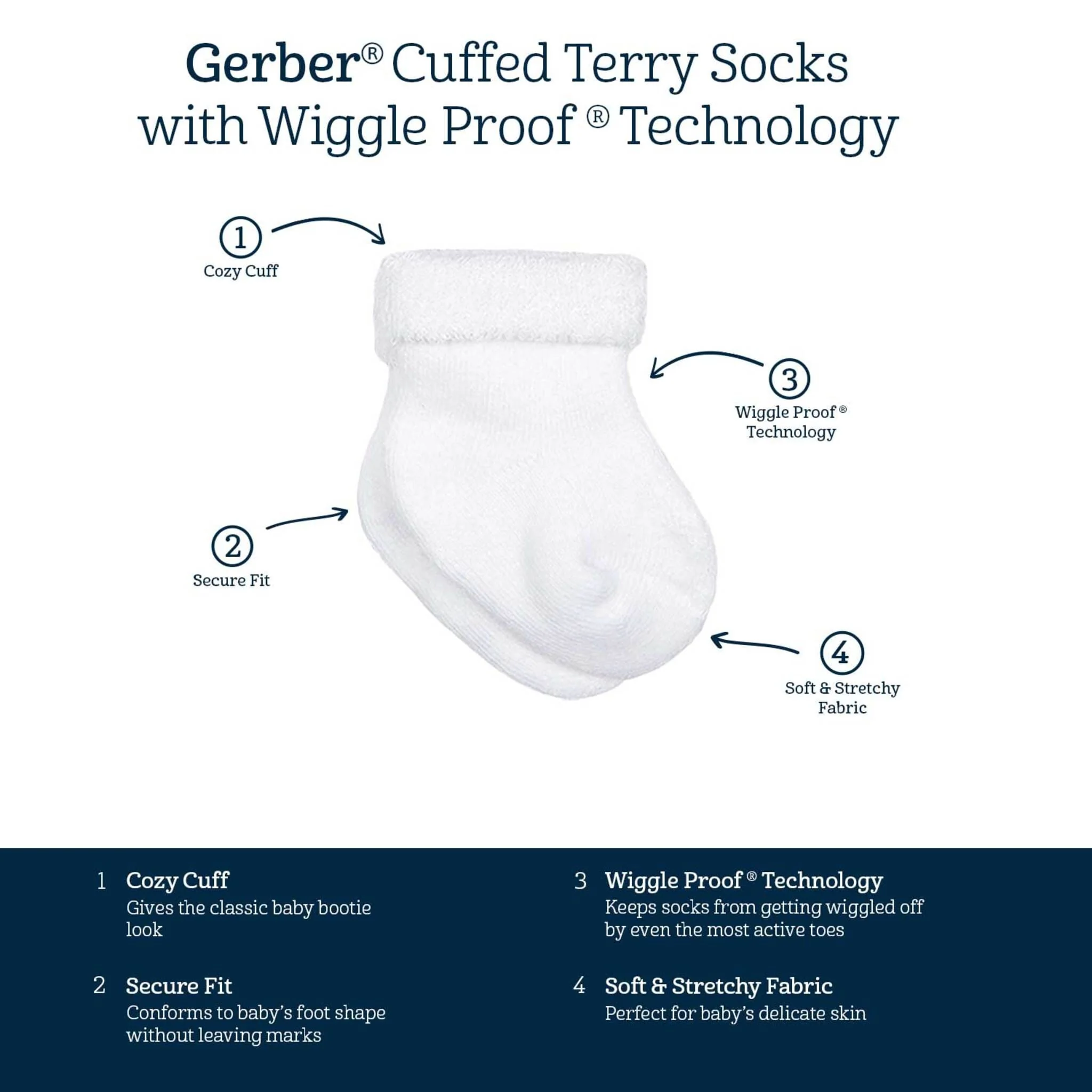 2-Pack Baby Boys Little Lighthouse Terry Socks - Image 7