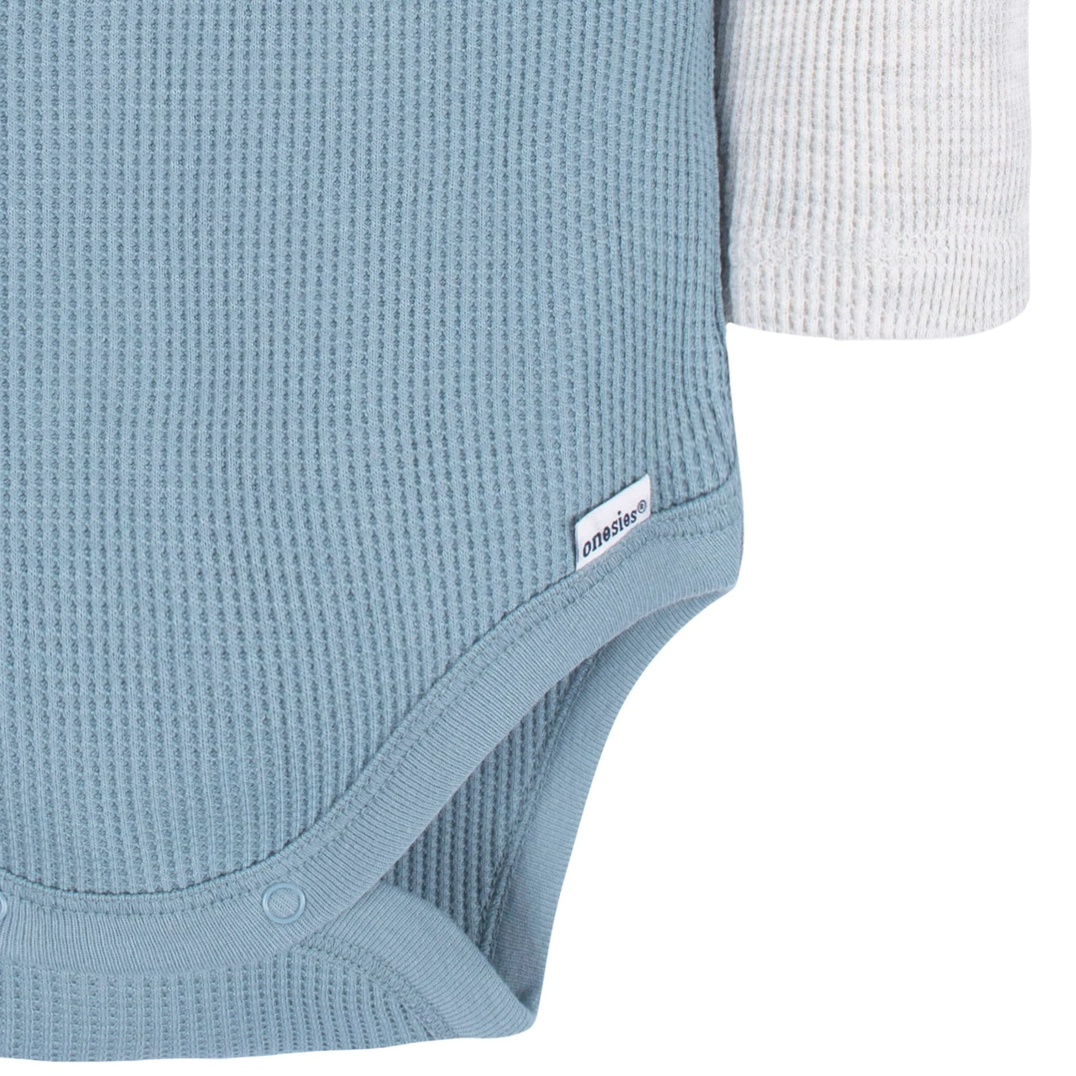 2-Pack Baby Boys Navy & Light Blue Long Sleeve Henley Onesies® Bodysuits - Image 4