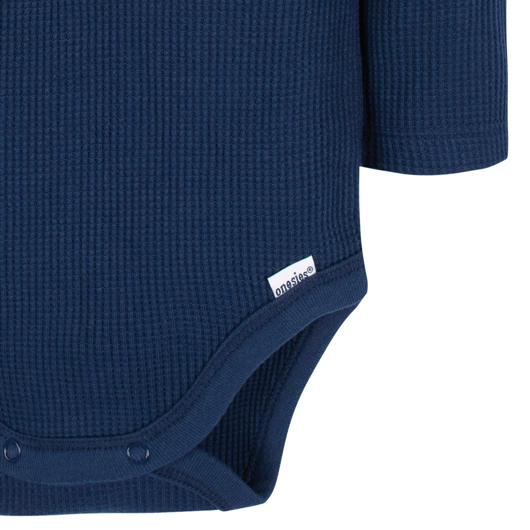 2-Pack Baby Boys Navy & Light Blue Long Sleeve Henley Onesies® Bodysuits - Image 7