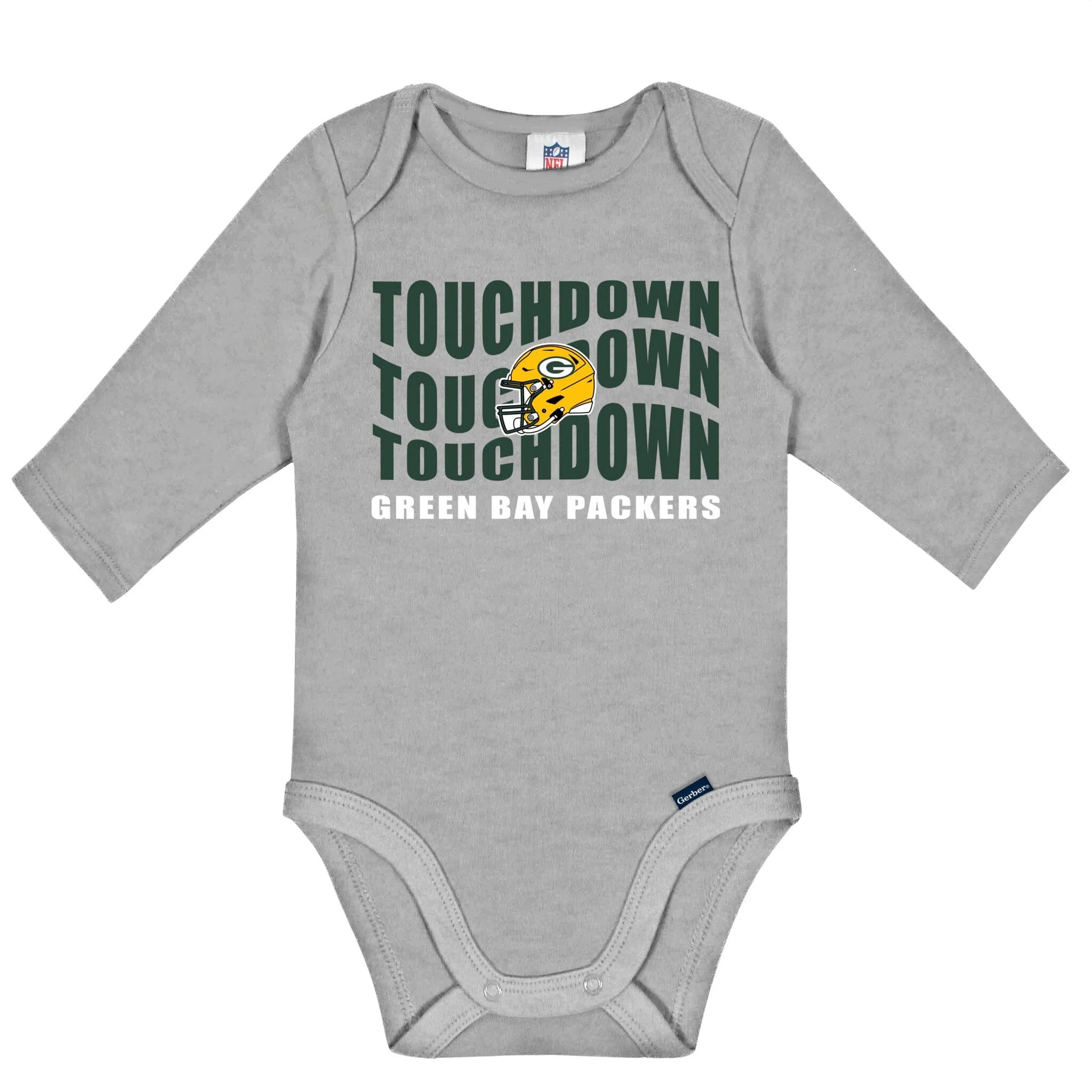 2-Pack Baby Boys Green Bay Packers Long Sleeve Bodysuit Set - Image 2