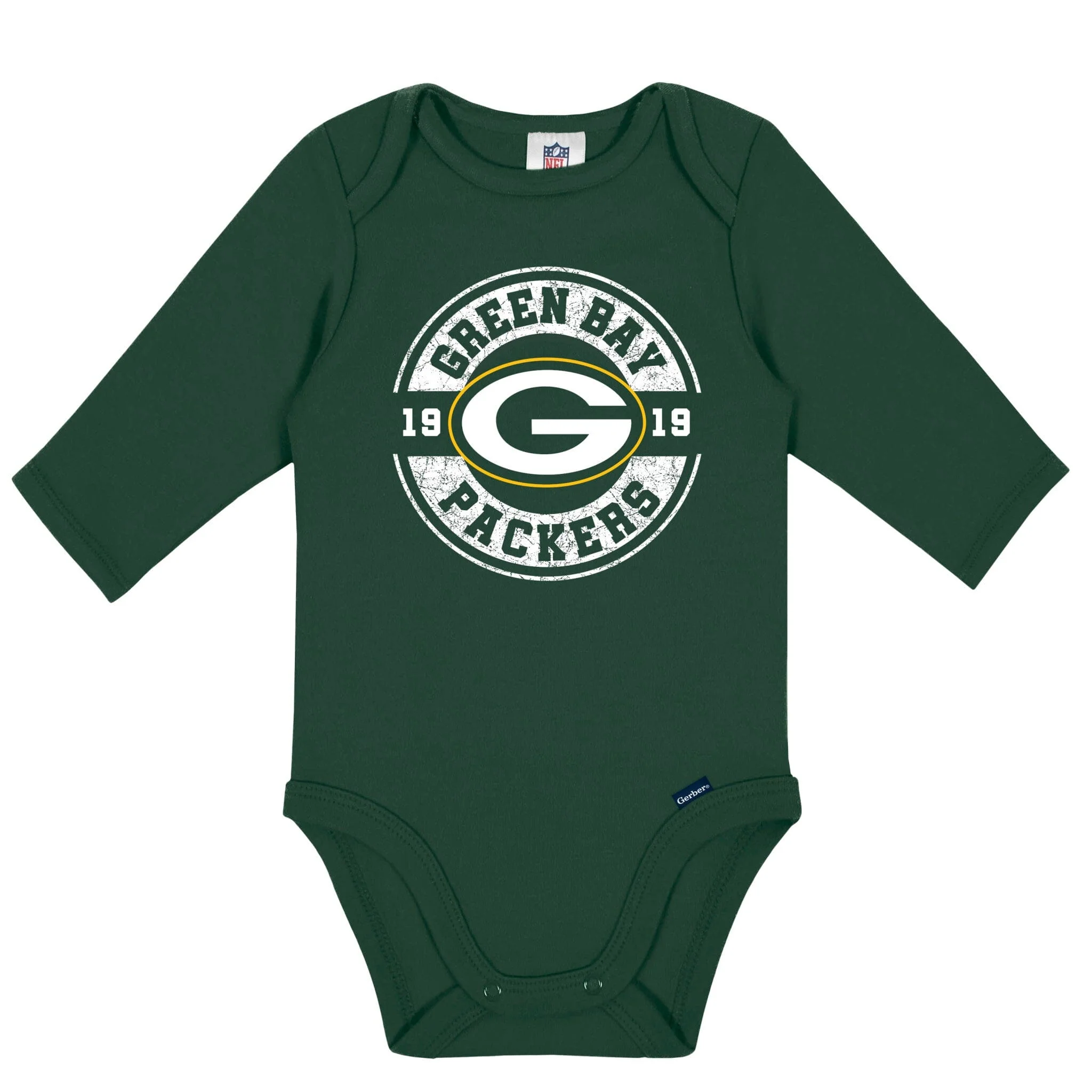 2-Pack Baby Boys Green Bay Packers Long Sleeve Bodysuit Set - Image 3
