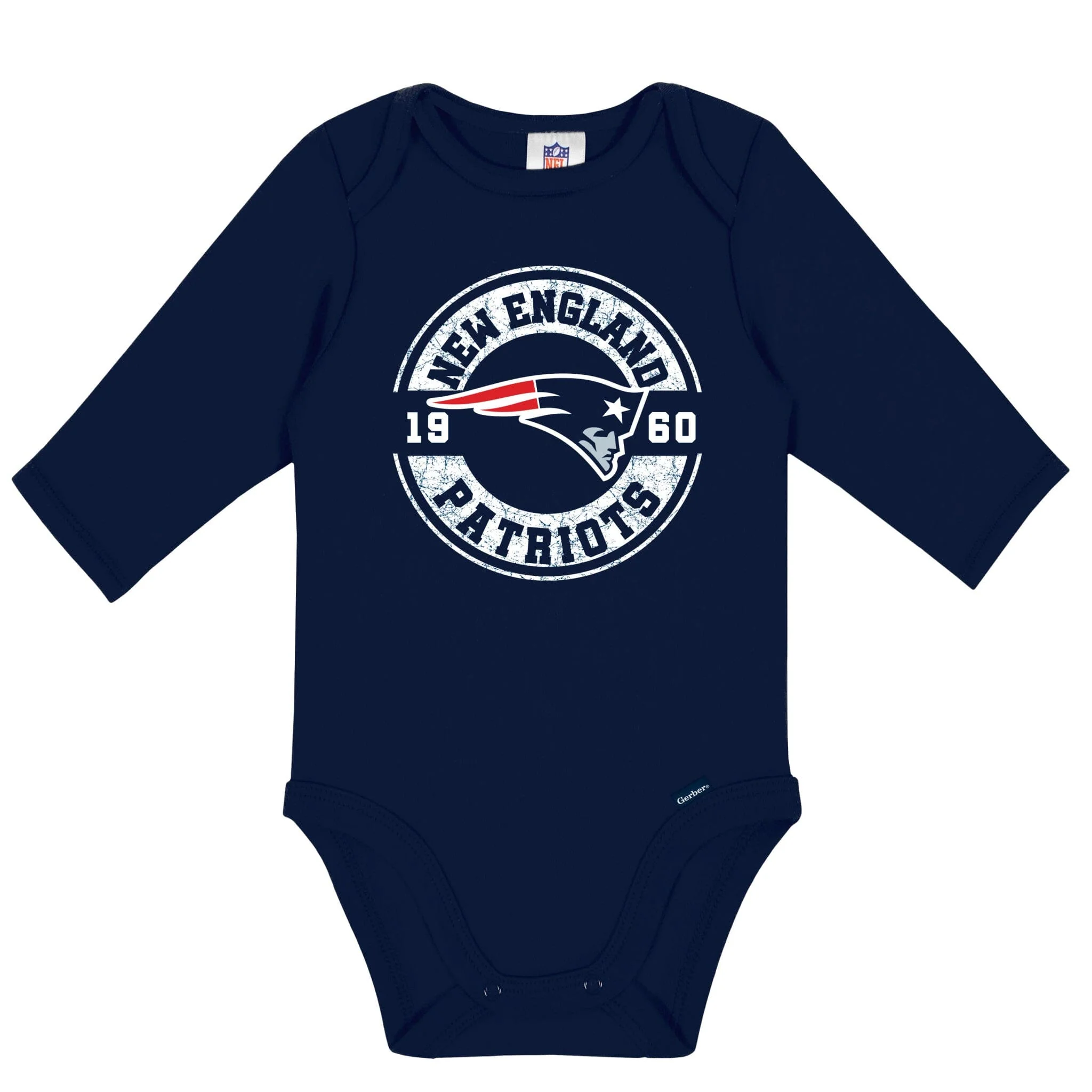 2-Pack Baby Boys New England Patriots Long Sleeve Bodysuits - Image 3