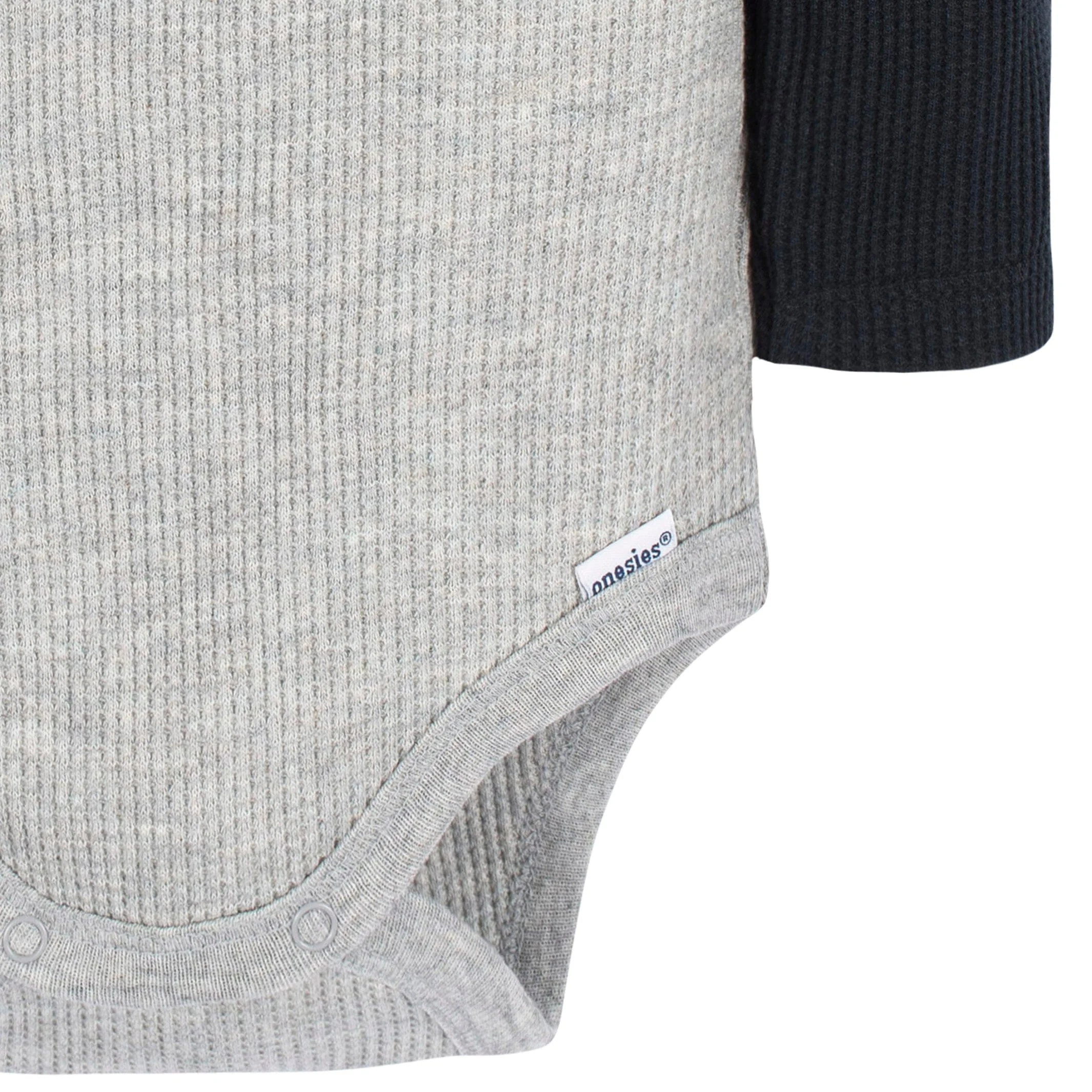 2-Pack Baby Boys Red & Heather Gray Long Sleeve Henley Onesies® Bodysuits - Image 5