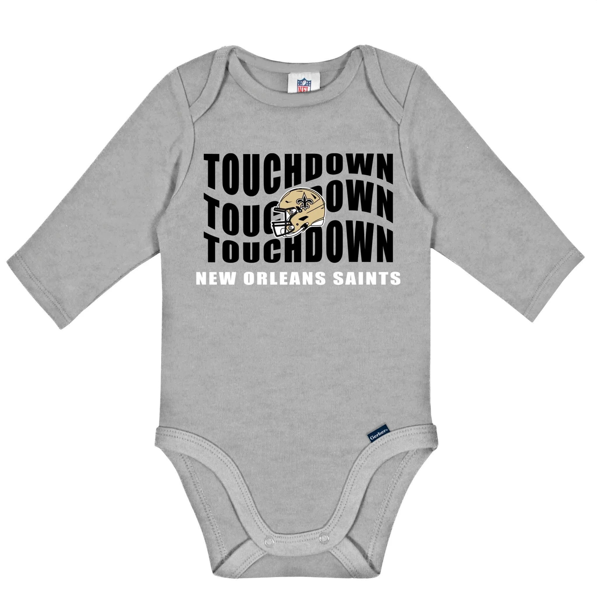 2-Pack Baby Boys New Orleans Saints Long Sleeve Bodysuits - Image 2
