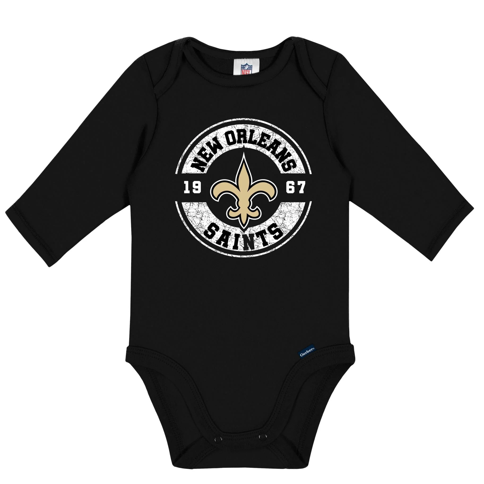 2-Pack Baby Boys New Orleans Saints Long Sleeve Bodysuits - Image 3