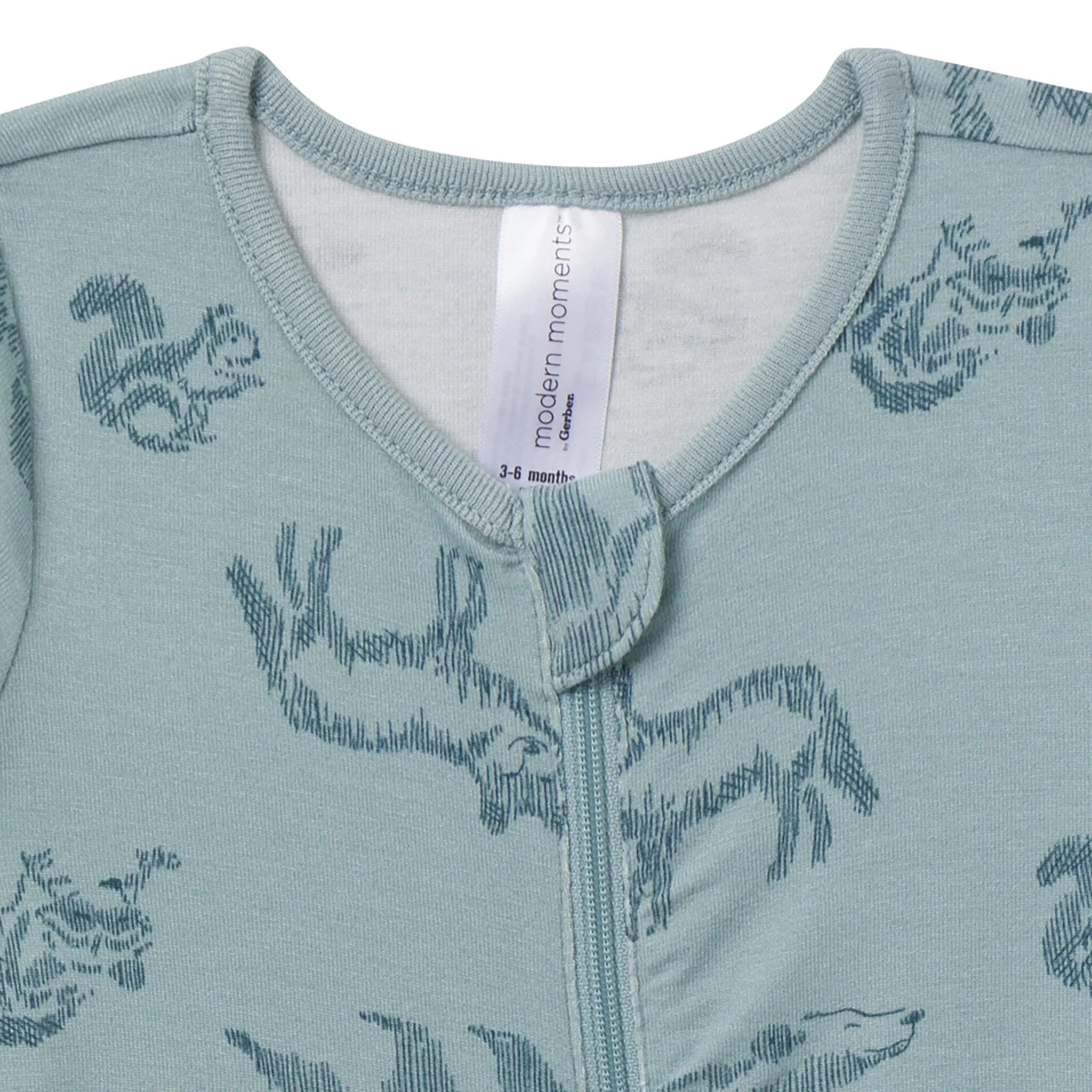 2-Pack Baby Boys Woodland Animals Zip Front Viscose Rompers - Image 7