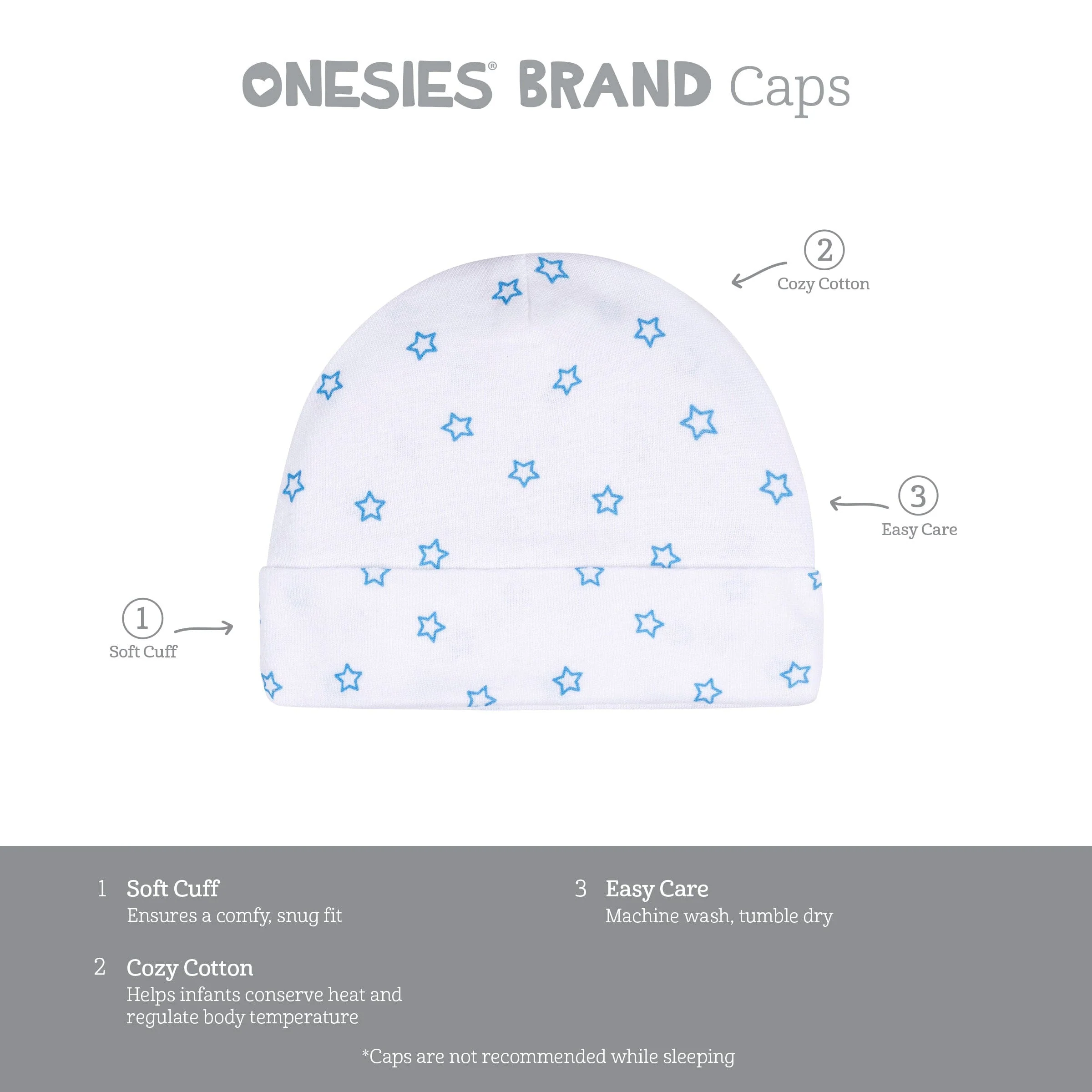 2-Pack Baby Boys Boy Stars Caps - Image 4