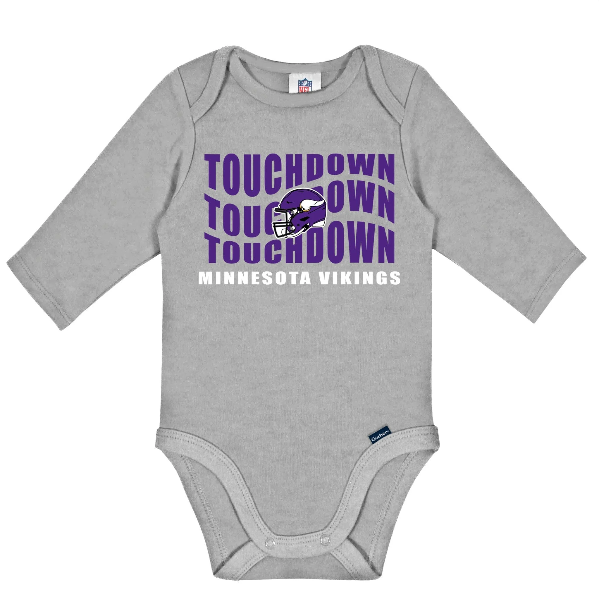 2-Pack Baby Boys Minnesota Vikings Long Sleeve Bodysuit Set - Image 2